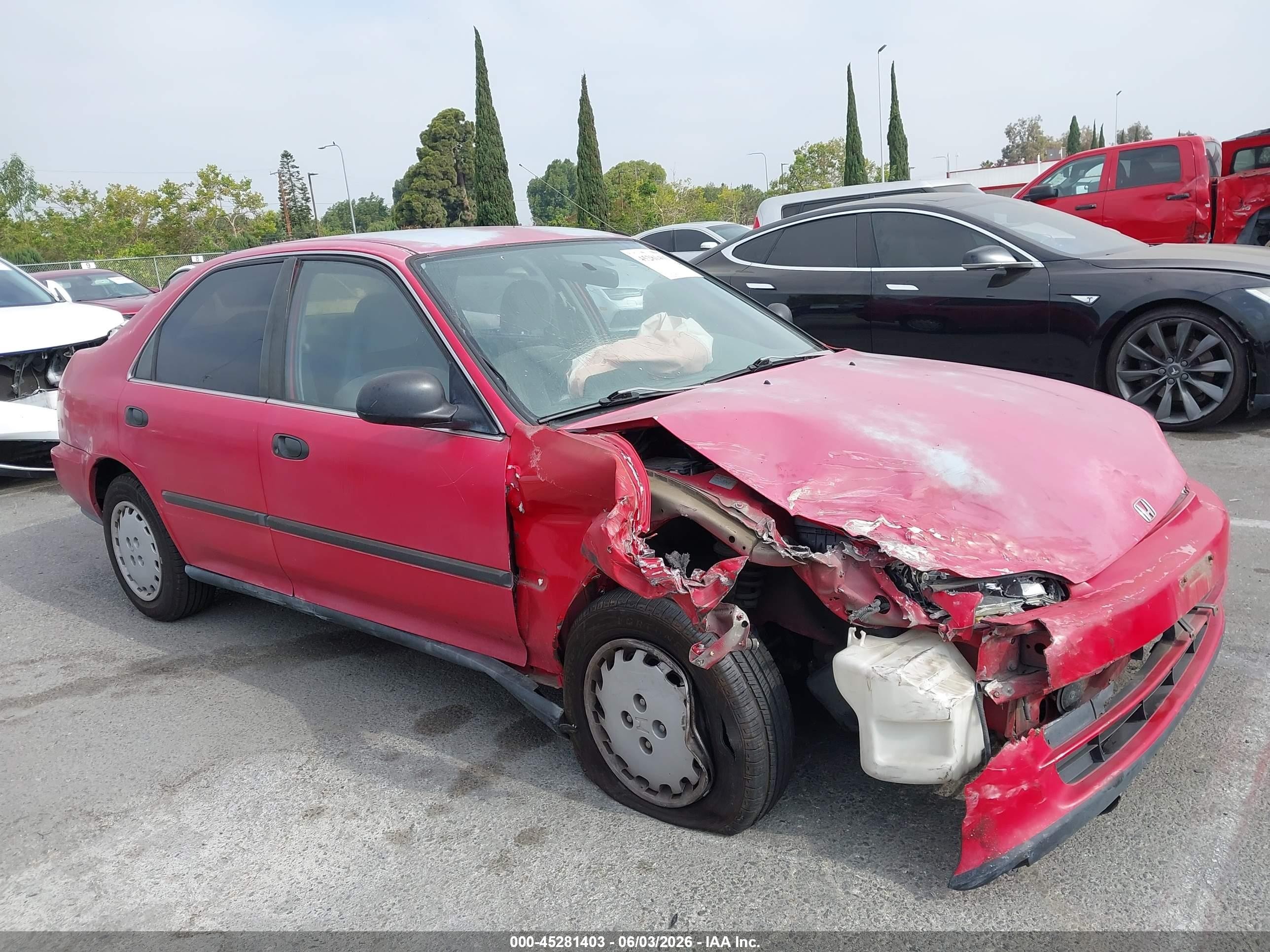 1995 Honda Civic Lx Red vin: JHMEG8658SS011918