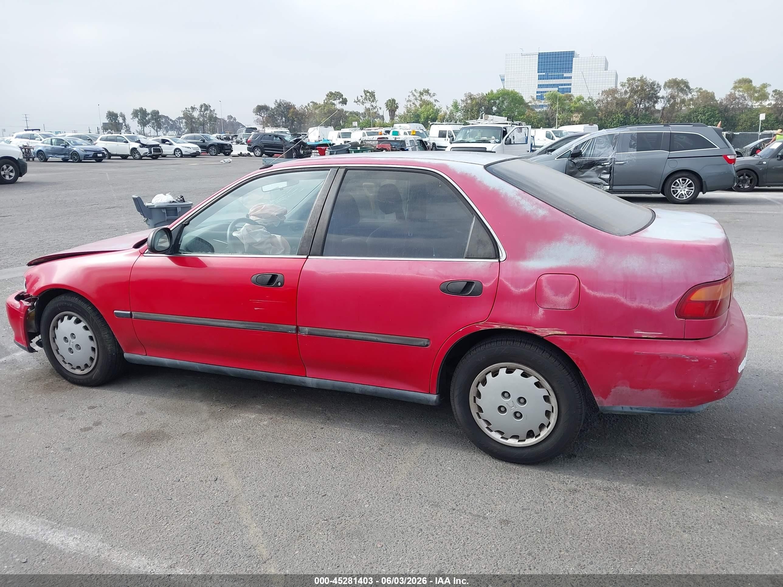 1995 Honda Civic Lx Red vin: JHMEG8658SS011918