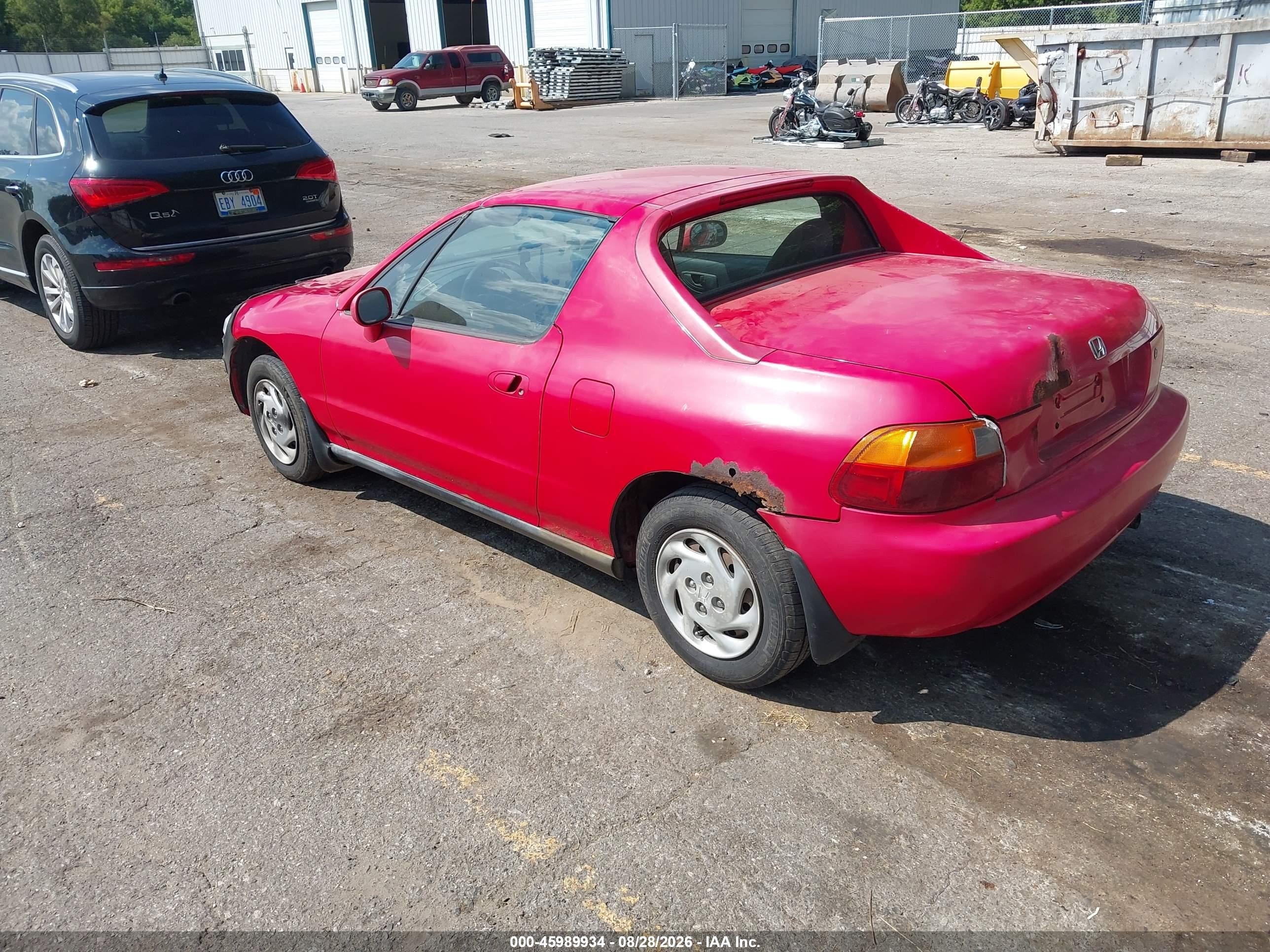 1996 Honda Civic Del Sol S Red vin: JHMEH6141TS001412