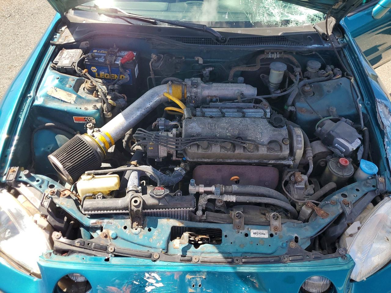 1995 Honda Civic Del Sol Si Teal vin: JHMEH6161SS001331