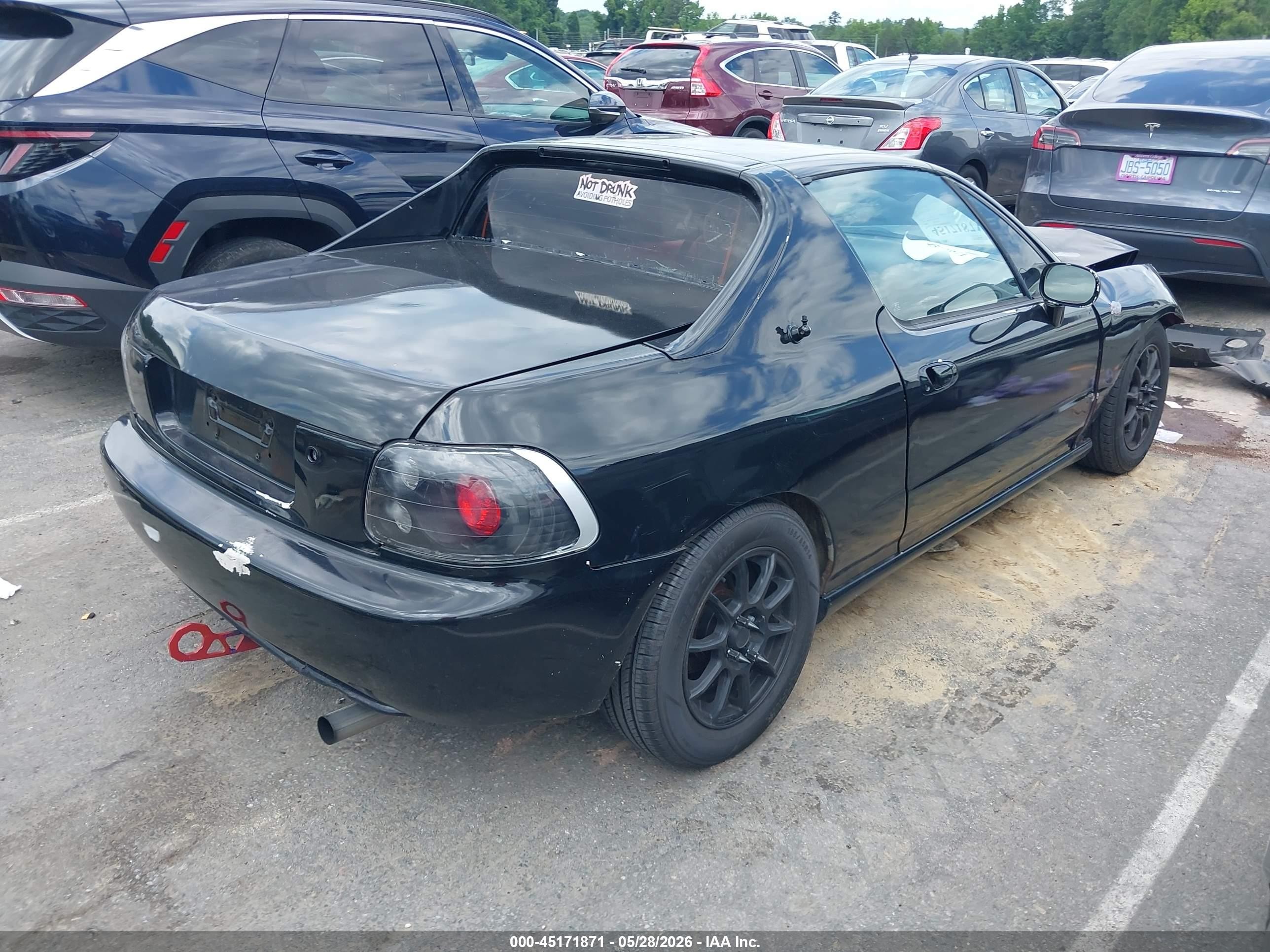1993 Honda Civic Del Sol Si Black vin: JHMEH6163PS013584