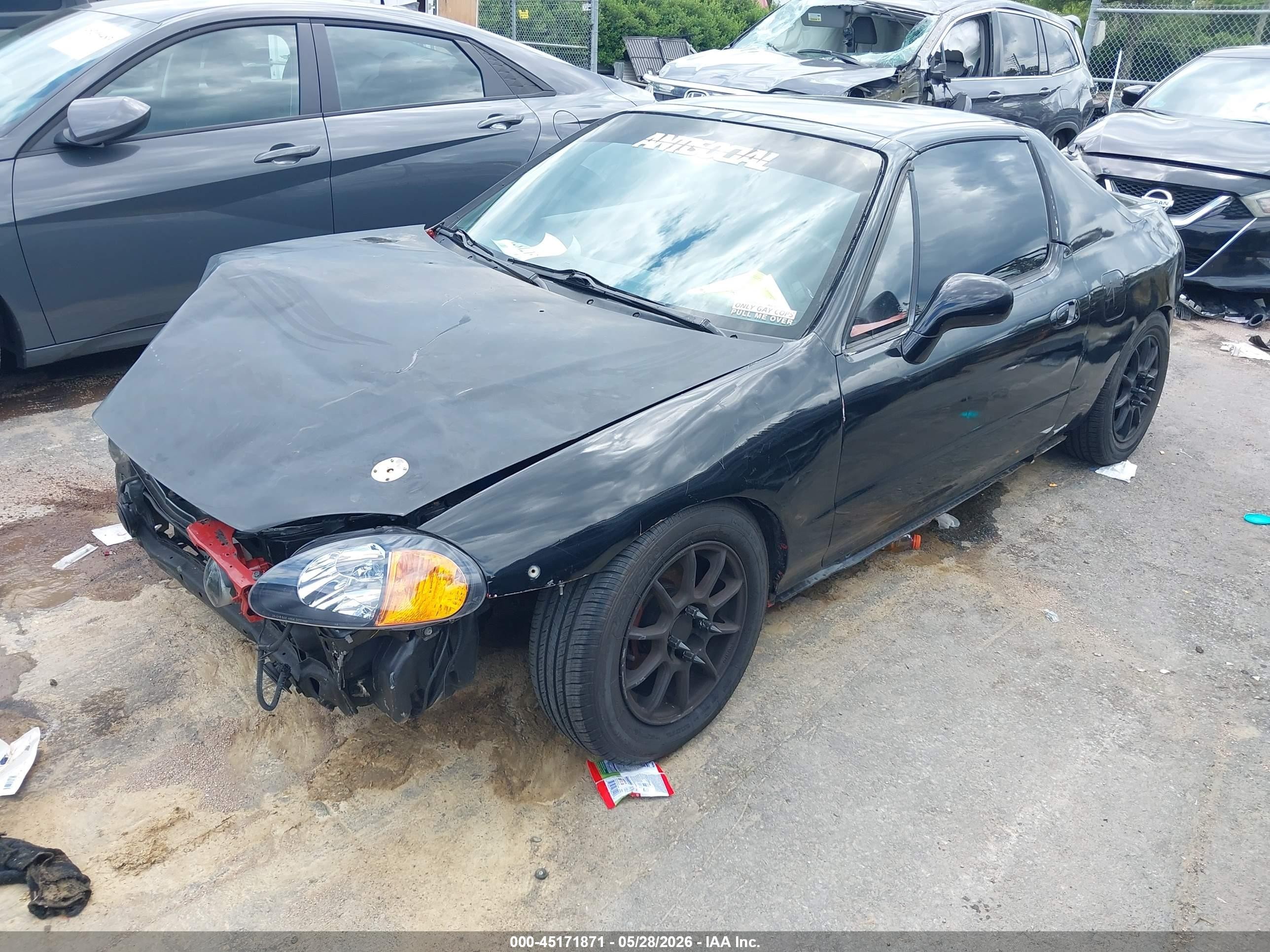 1993 Honda Civic Del Sol Si Black vin: JHMEH6163PS013584