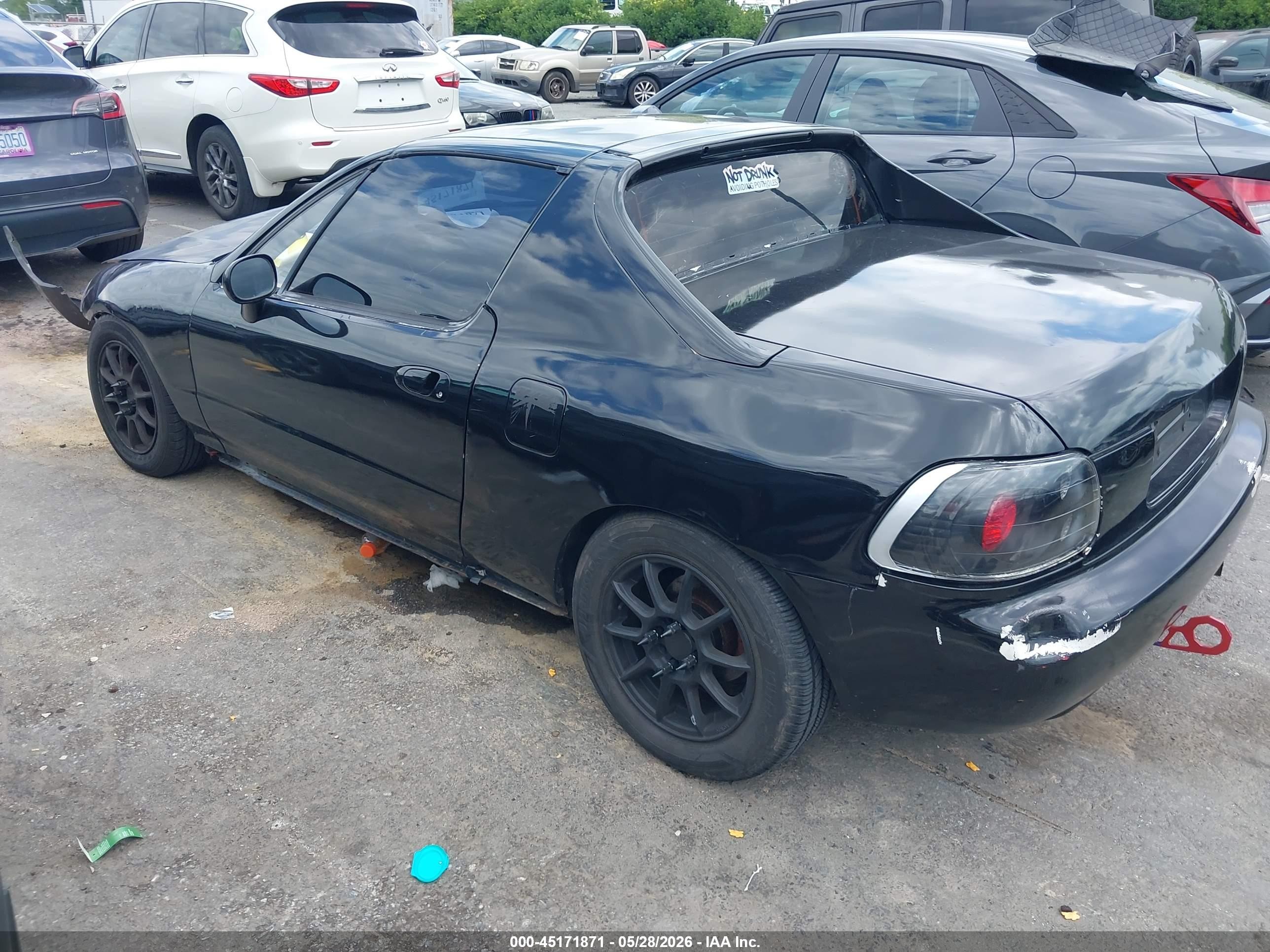 1993 Honda Civic Del Sol Si Black vin: JHMEH6163PS013584
