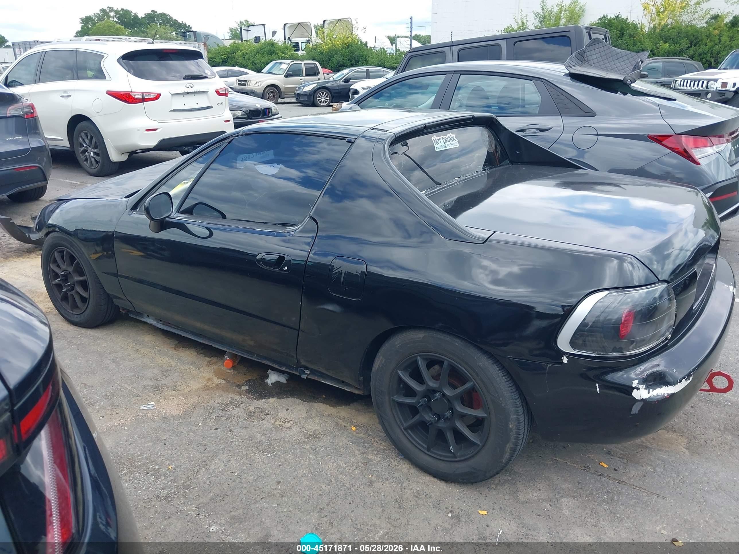1993 Honda Civic Del Sol Si Black vin: JHMEH6163PS013584