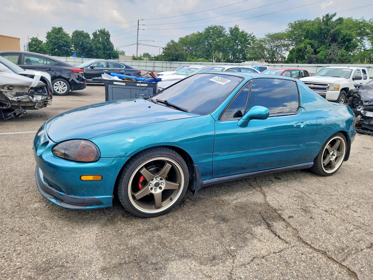 1995 Honda Civic Del Sol Si Teal vin: JHMEH6164SS000920