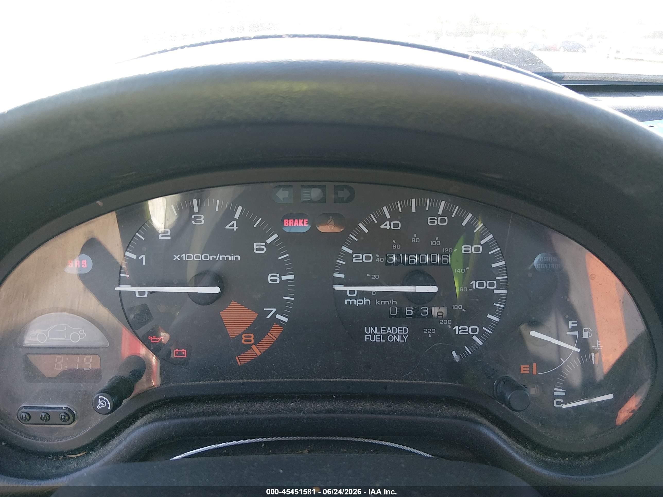 1995 Honda Civic Del Sol Si Red vin: JHMEH6165SS008136