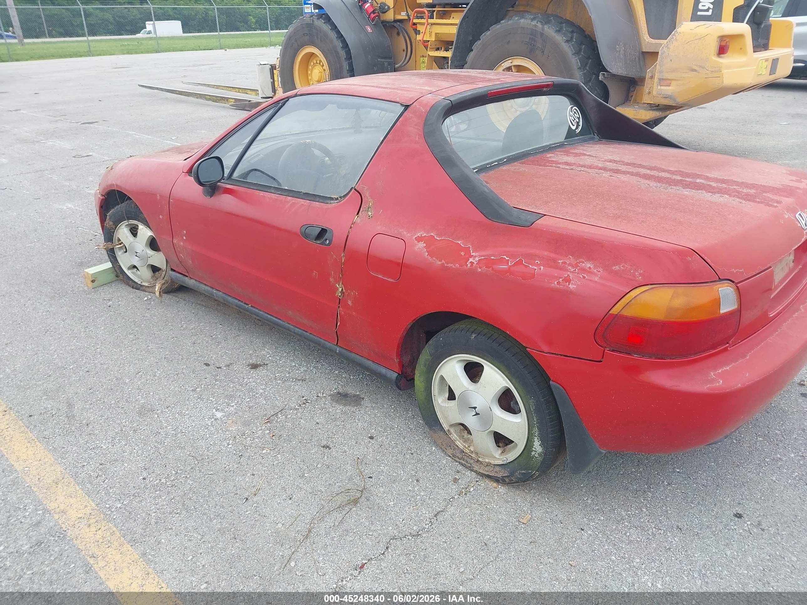 1993 Honda Civic Del Sol Si Red vin: JHMEH6169PS010656