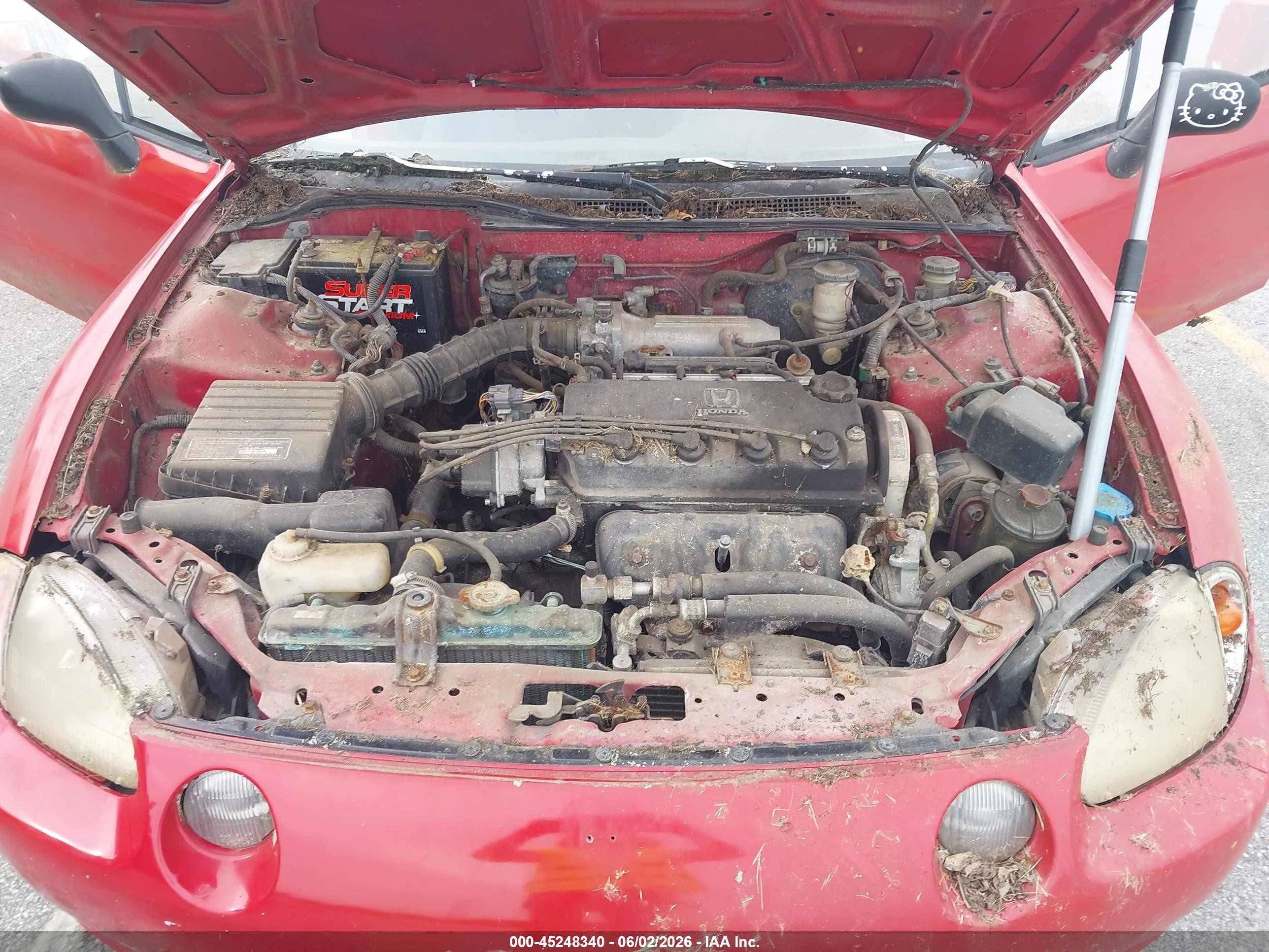 1993 Honda Civic Del Sol Si Red vin: JHMEH6169PS010656