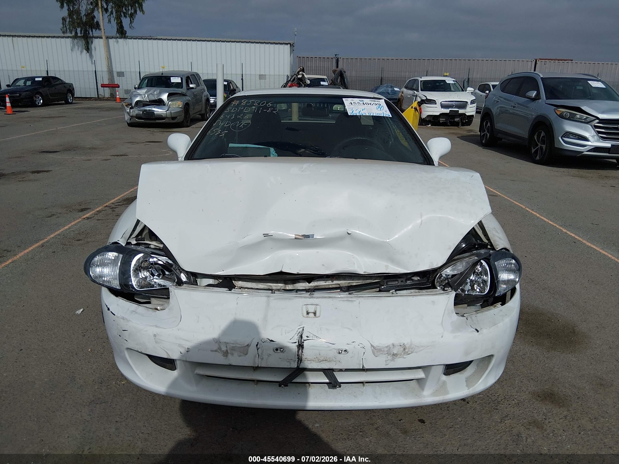 1997 Honda Del Sol S Белый vin: JHMEH6247VS006535