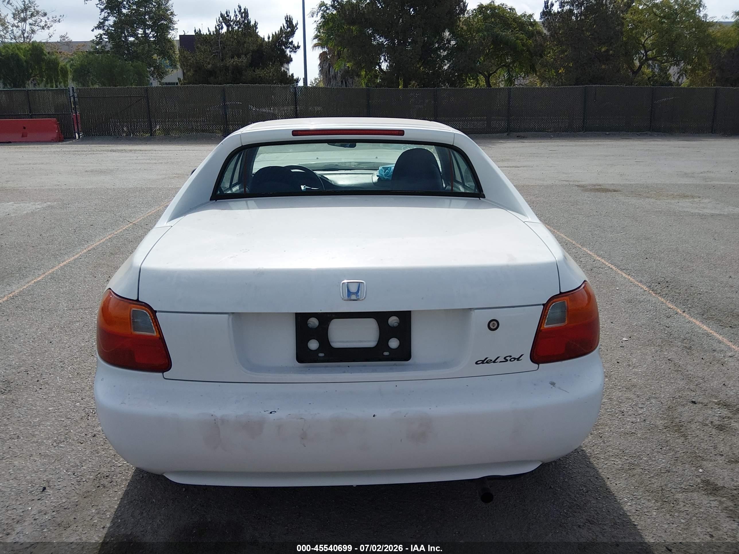 1997 Honda Del Sol S Белый vin: JHMEH6247VS006535