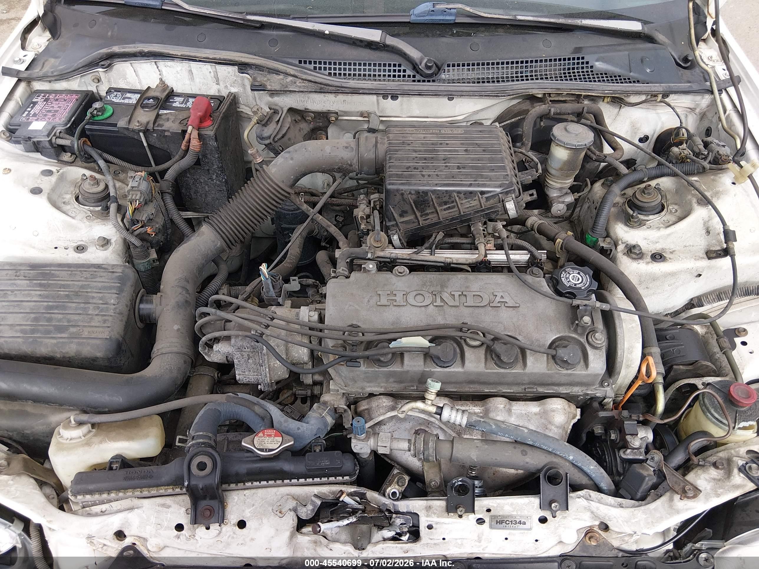 1997 Honda Del Sol S Белый vin: JHMEH6247VS006535