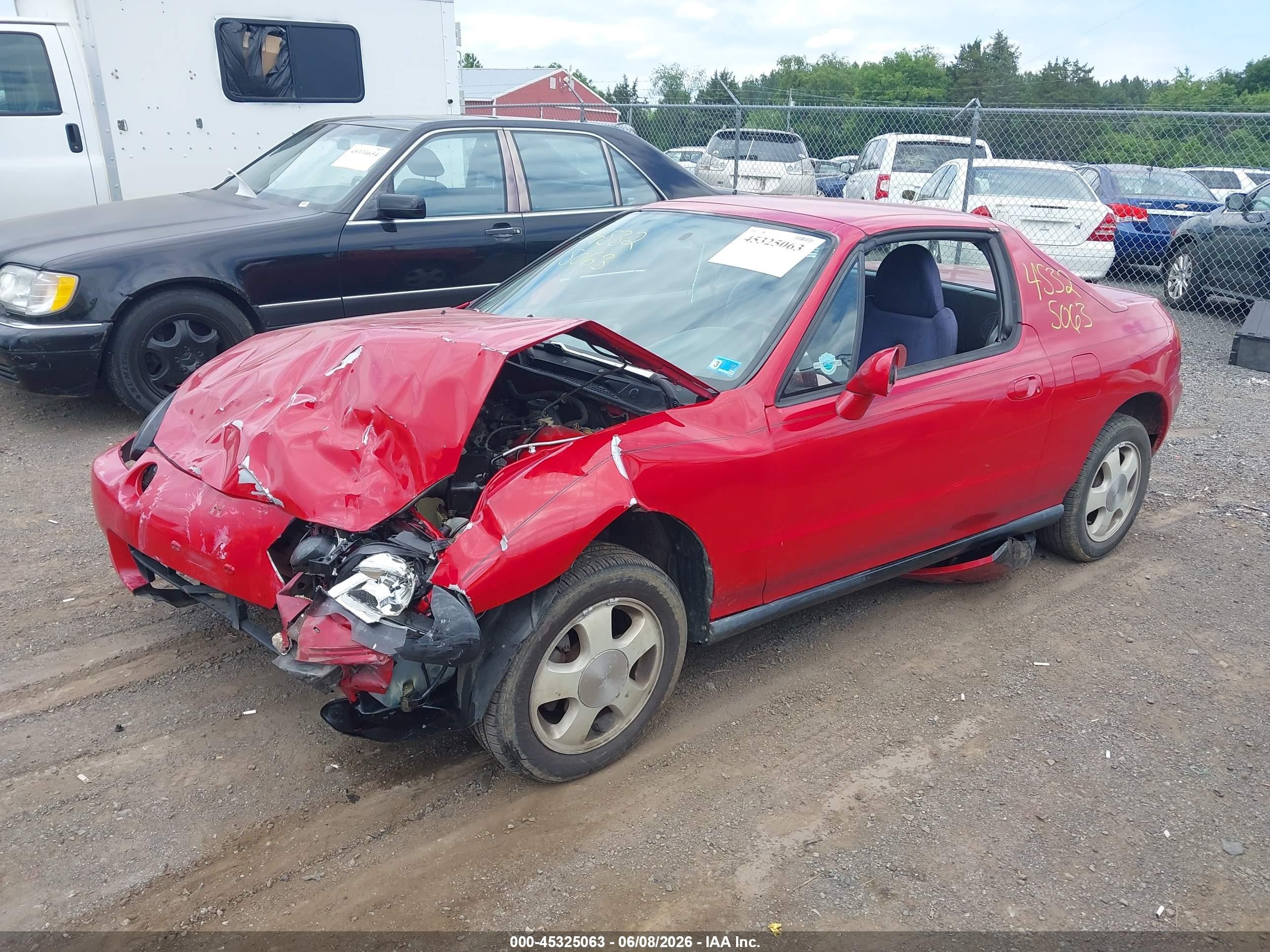 1993 Honda Civic Del Sol Si Red vin: JHMEH6262PS019875