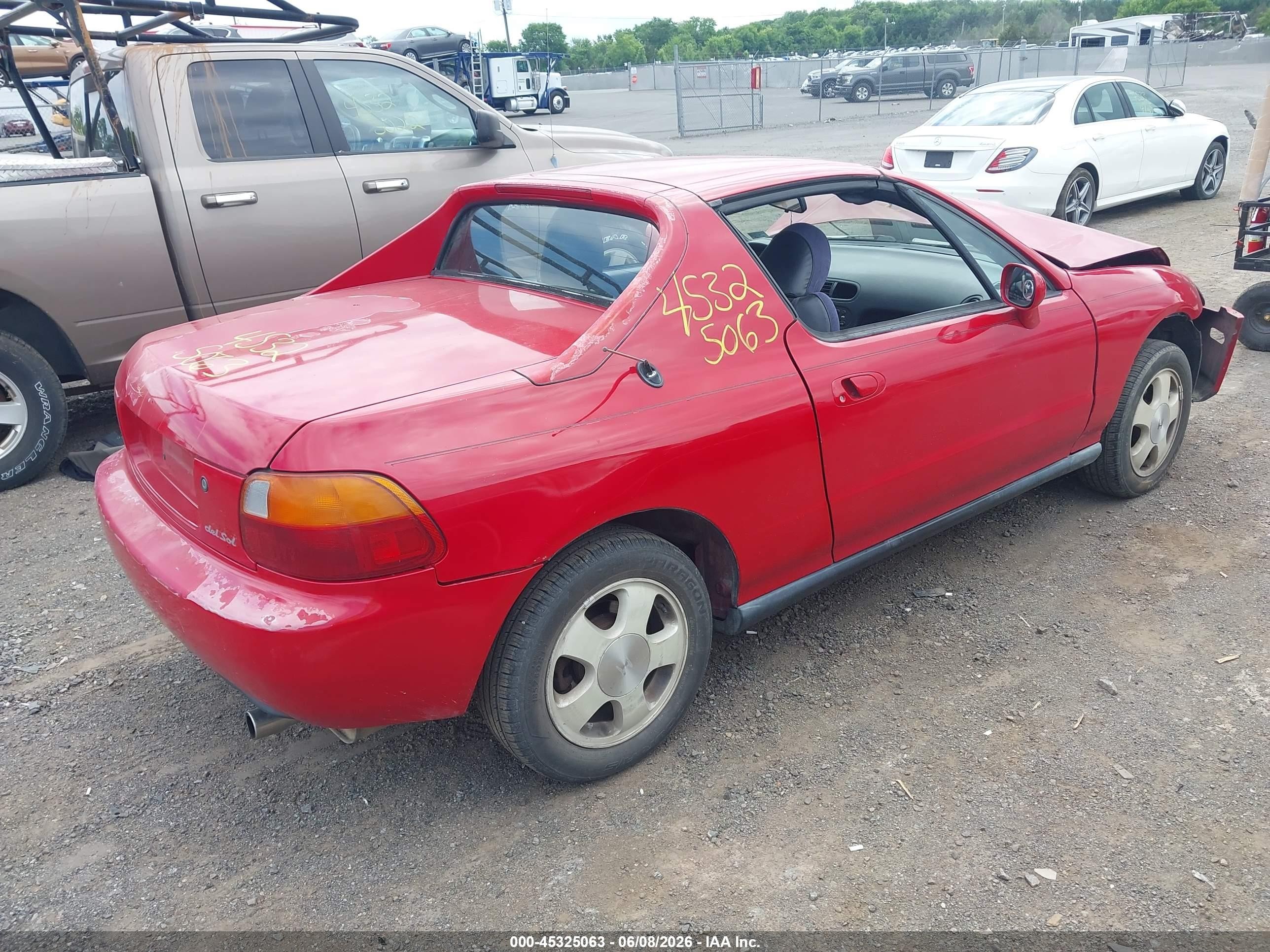 1993 Honda Civic Del Sol Si Red vin: JHMEH6262PS019875