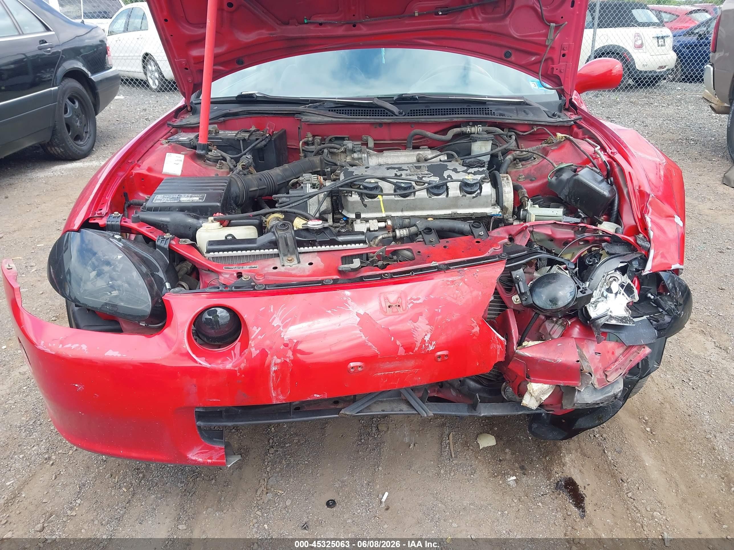 1993 Honda Civic Del Sol Si Red vin: JHMEH6262PS019875