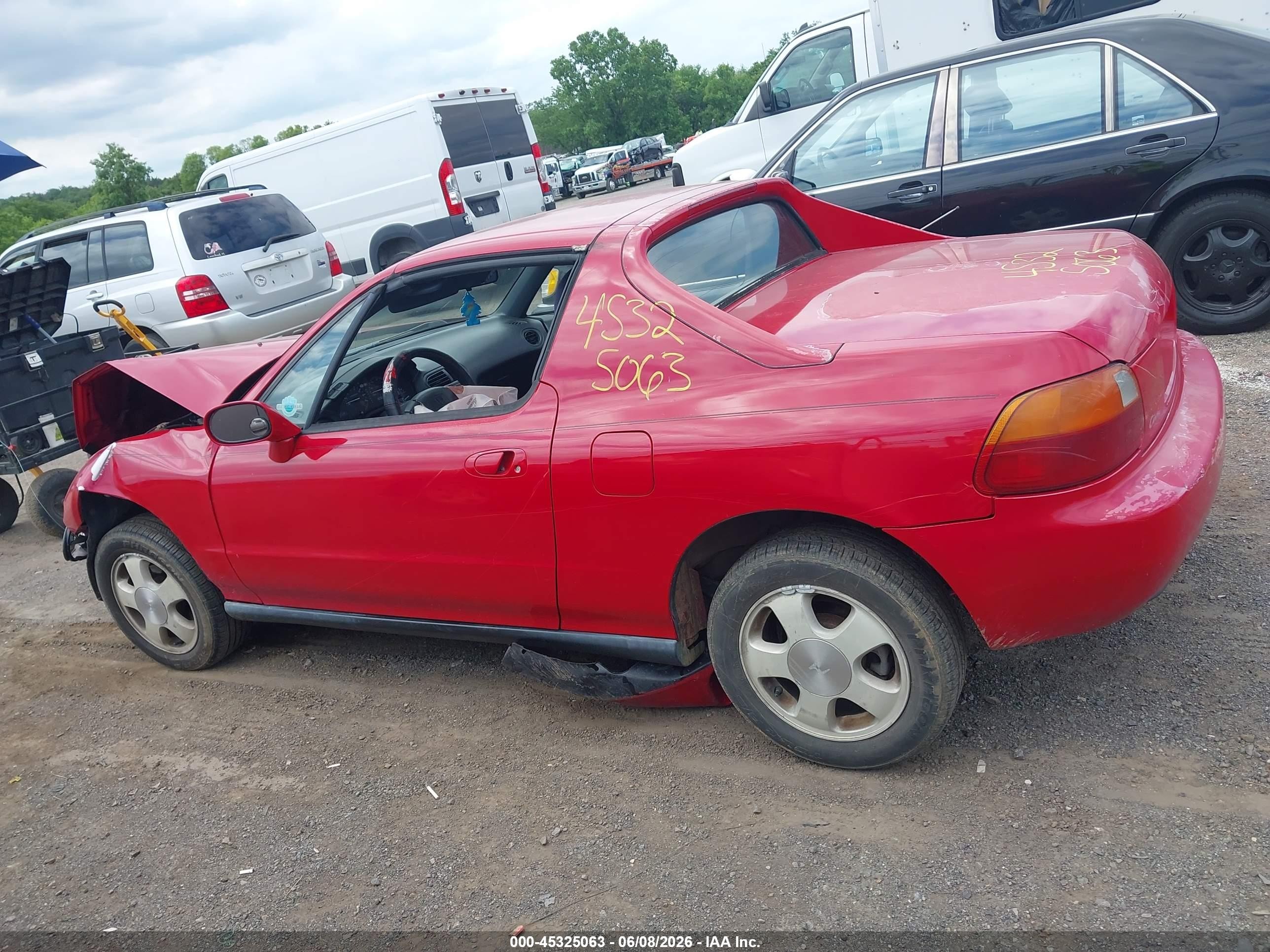 1993 Honda Civic Del Sol Si Red vin: JHMEH6262PS019875