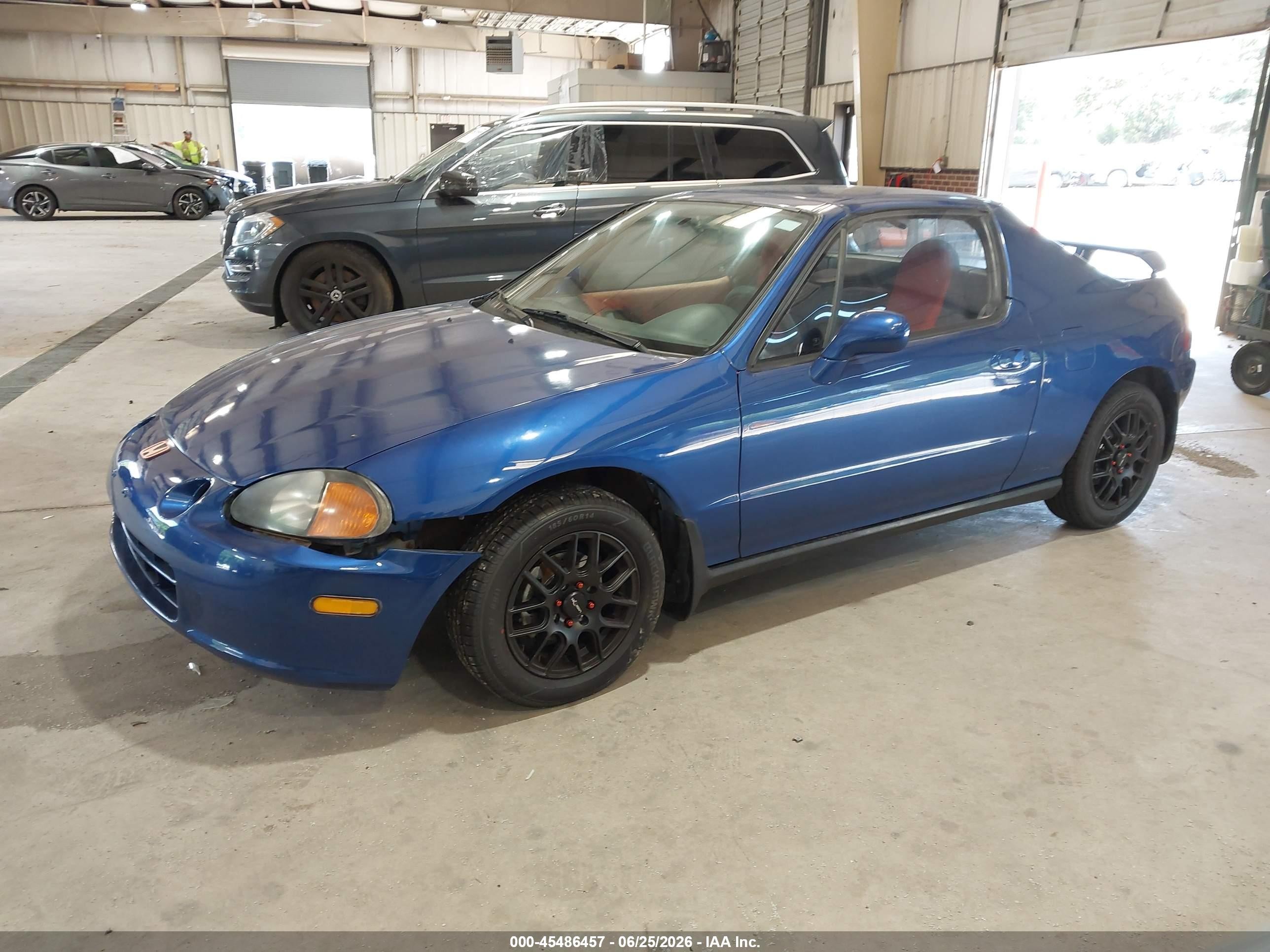1993 Honda Civic Del Sol Si Blue vin: JHMEH6267PS013425