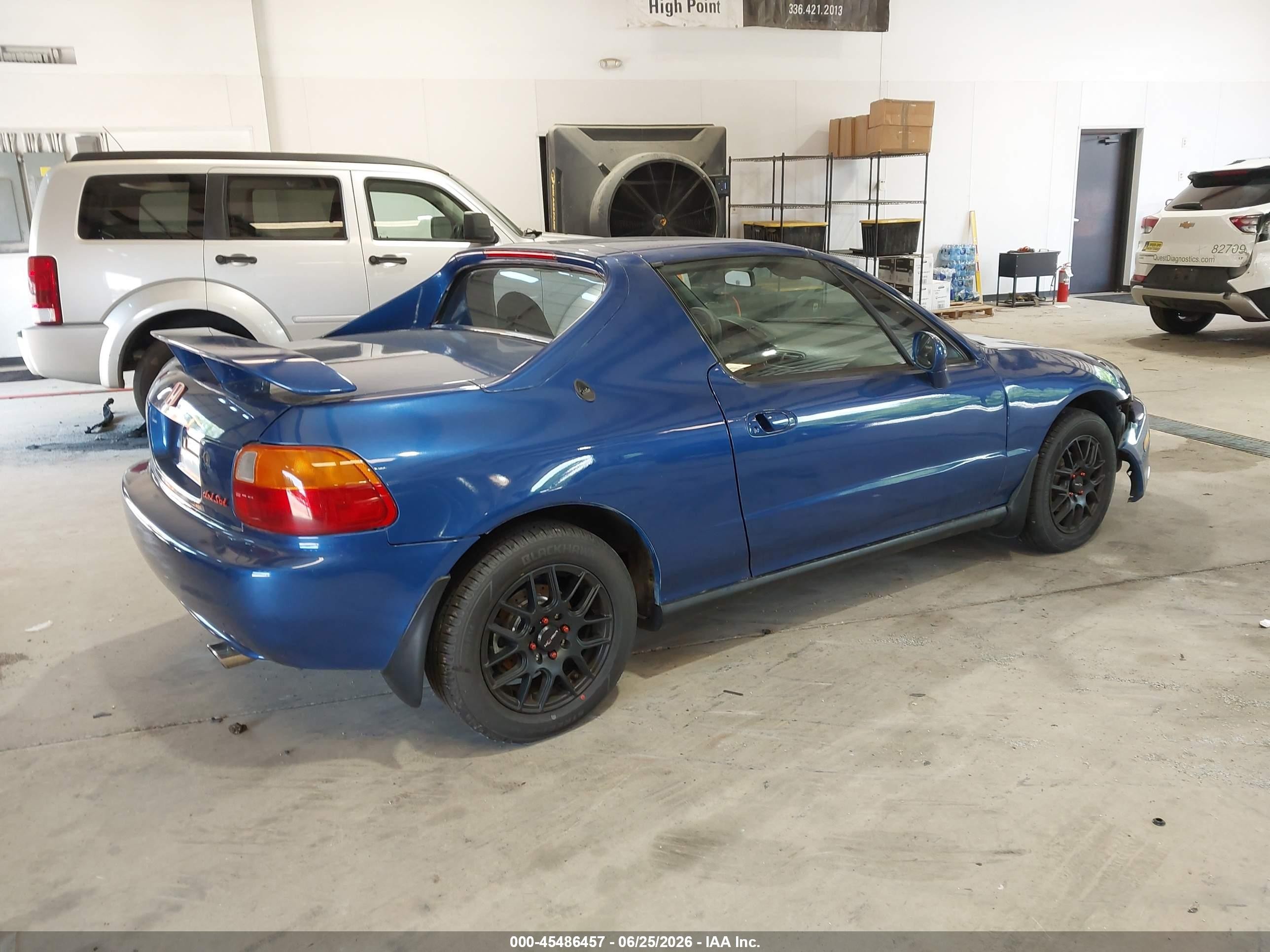 1993 Honda Civic Del Sol Si Blue vin: JHMEH6267PS013425