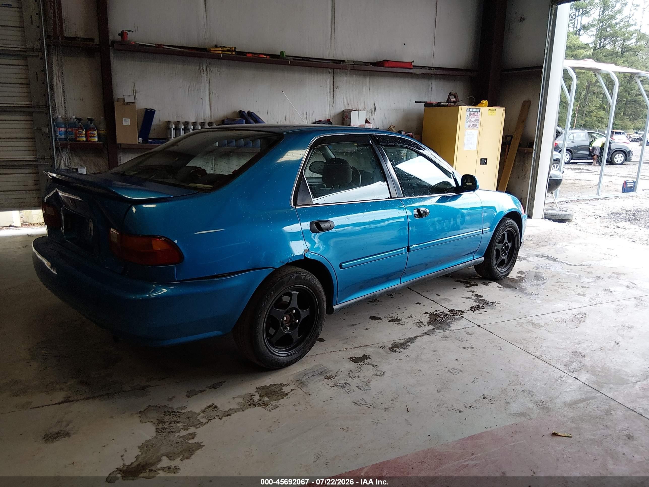 1993 Honda Civic Ex/ex-v Blue vin: JHMEH9598PS008936