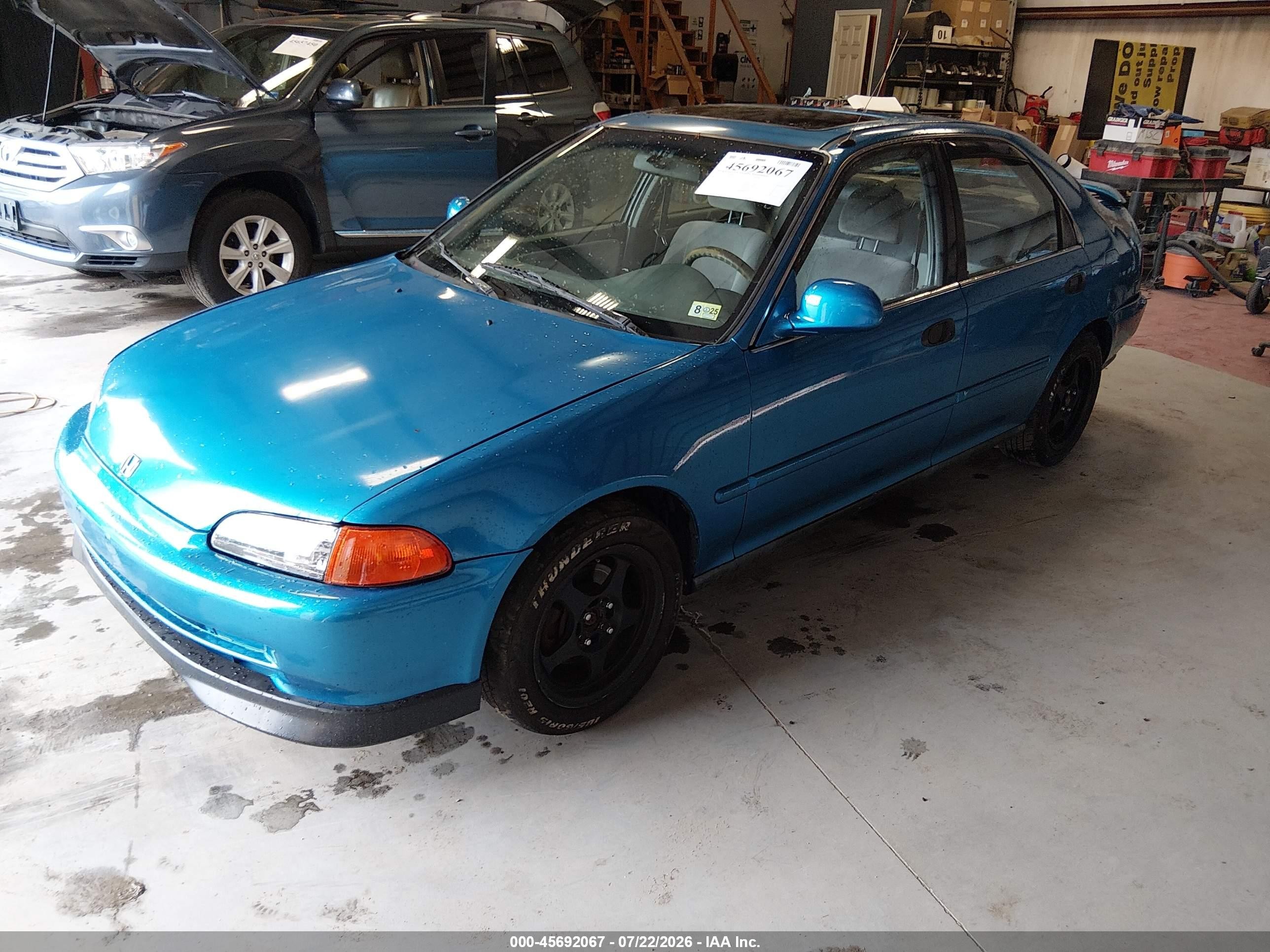 1993 Honda Civic Ex/ex-v Blue vin: JHMEH9598PS008936
