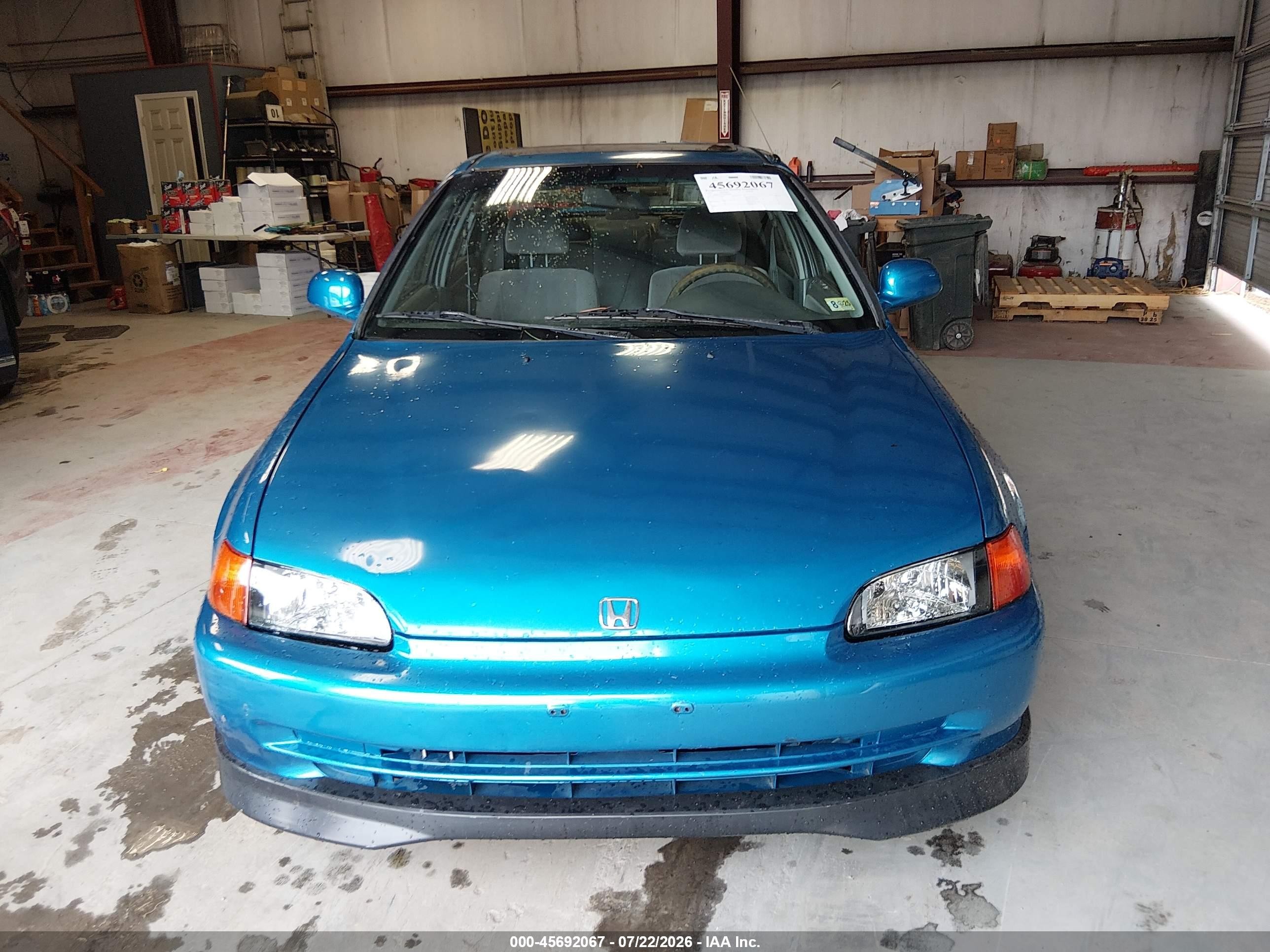 1993 Honda Civic Ex/ex-v Blue vin: JHMEH9598PS008936