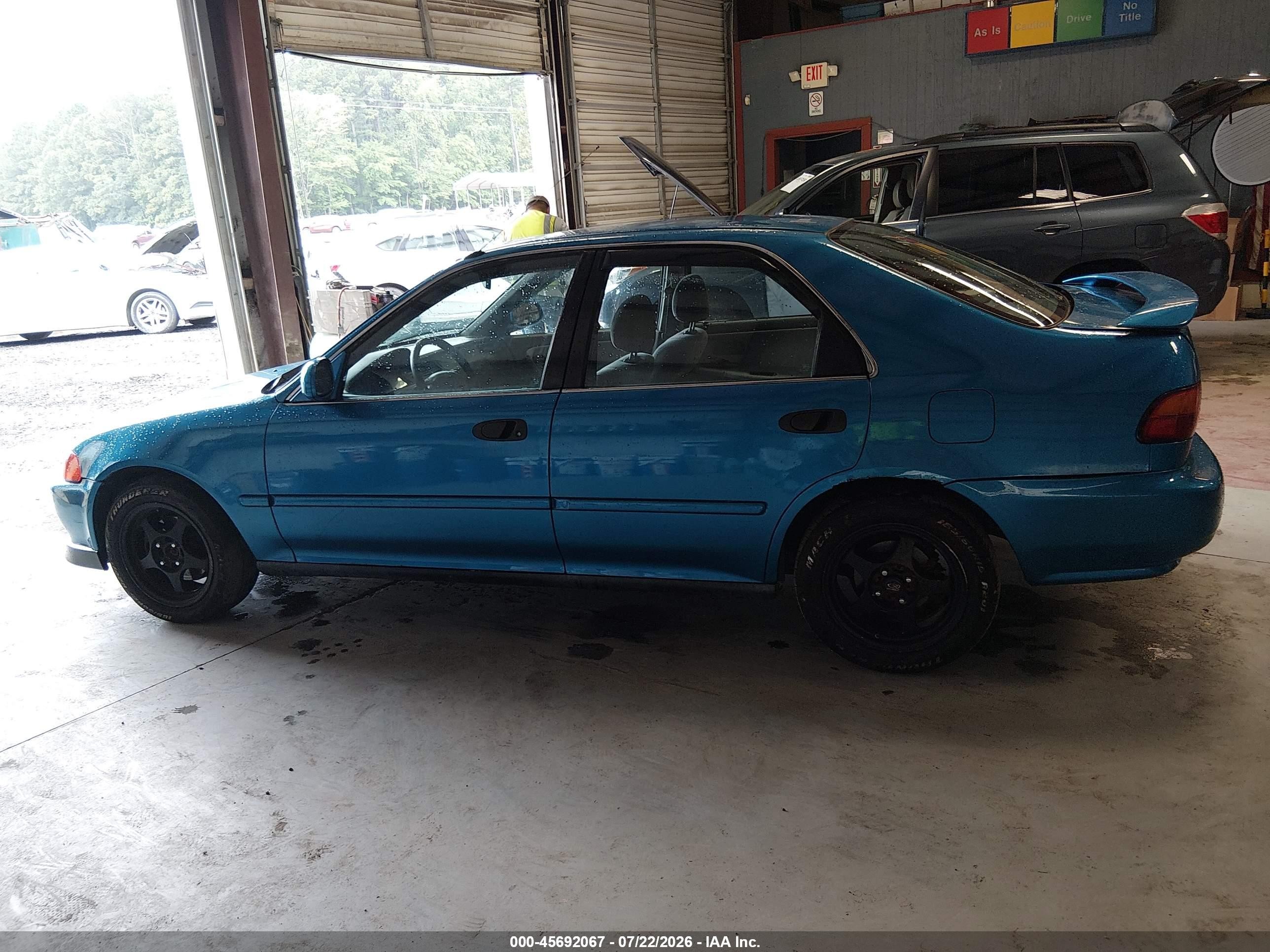 1993 Honda Civic Ex/ex-v Blue vin: JHMEH9598PS008936