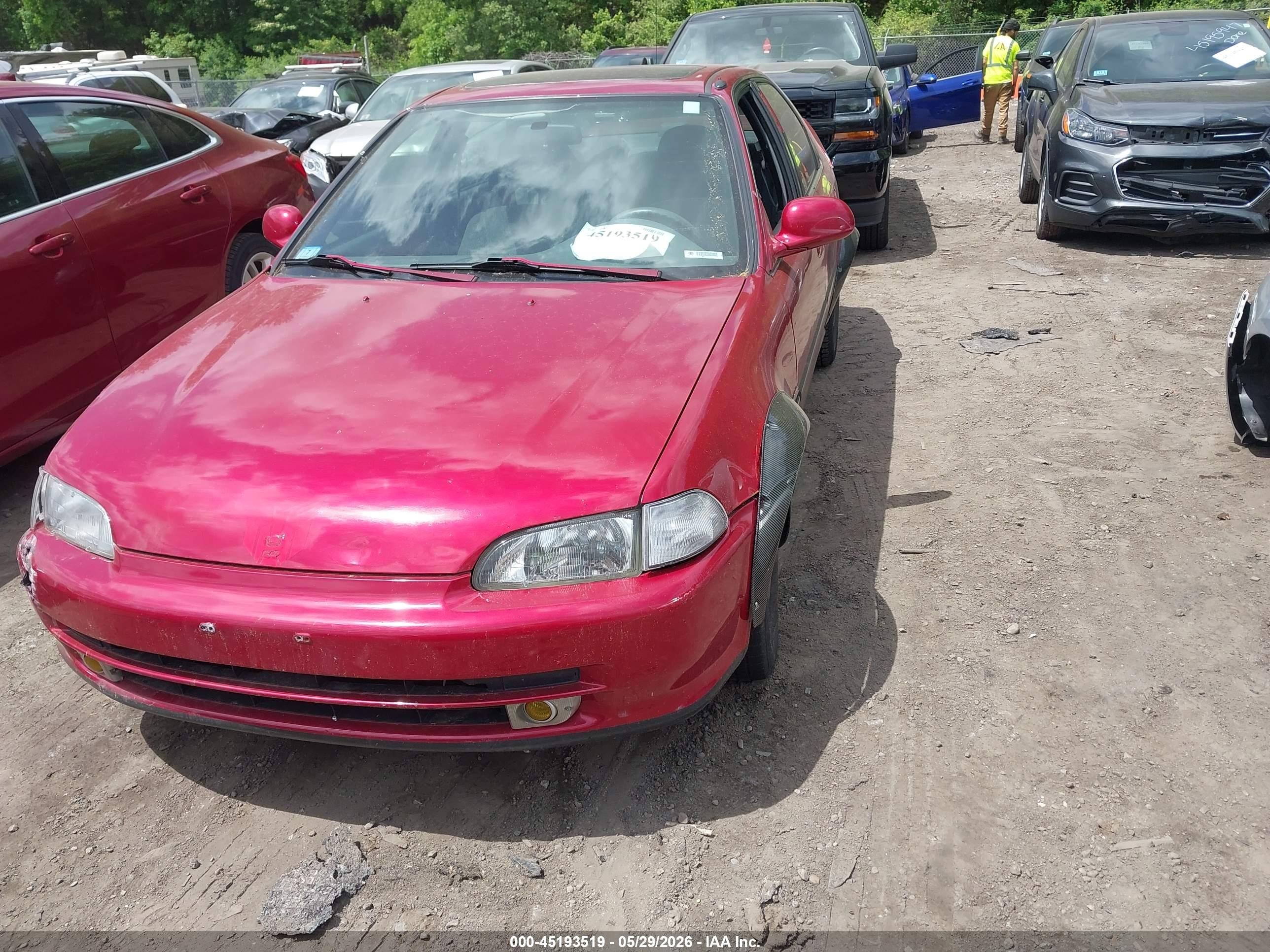 1993 Honda Civic Ex/ex-v Red vin: JHMEH9699PS003159
