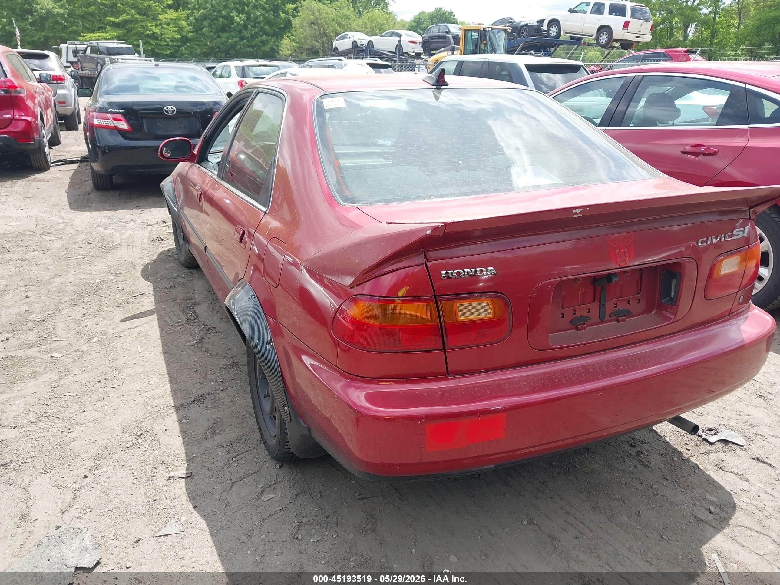 1993 Honda Civic Ex/ex-v Red vin: JHMEH9699PS003159