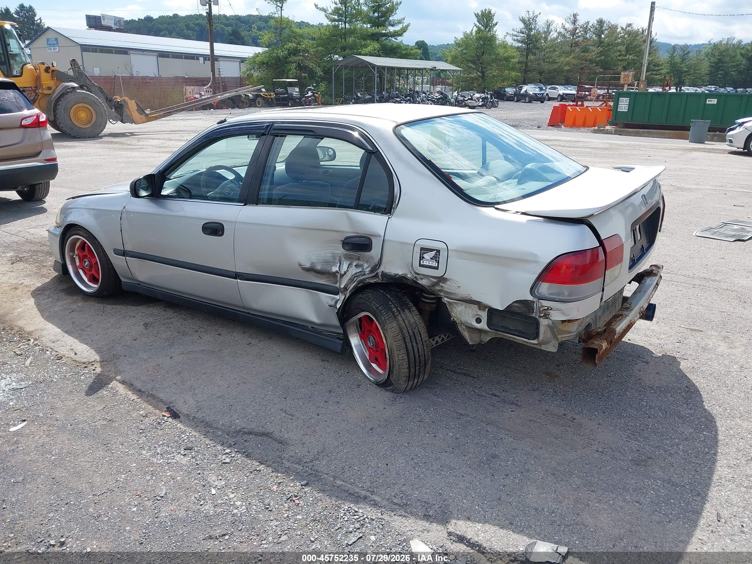 1997 Honda Civic Lx Серебряный vin: JHMEJ6579VS022097
