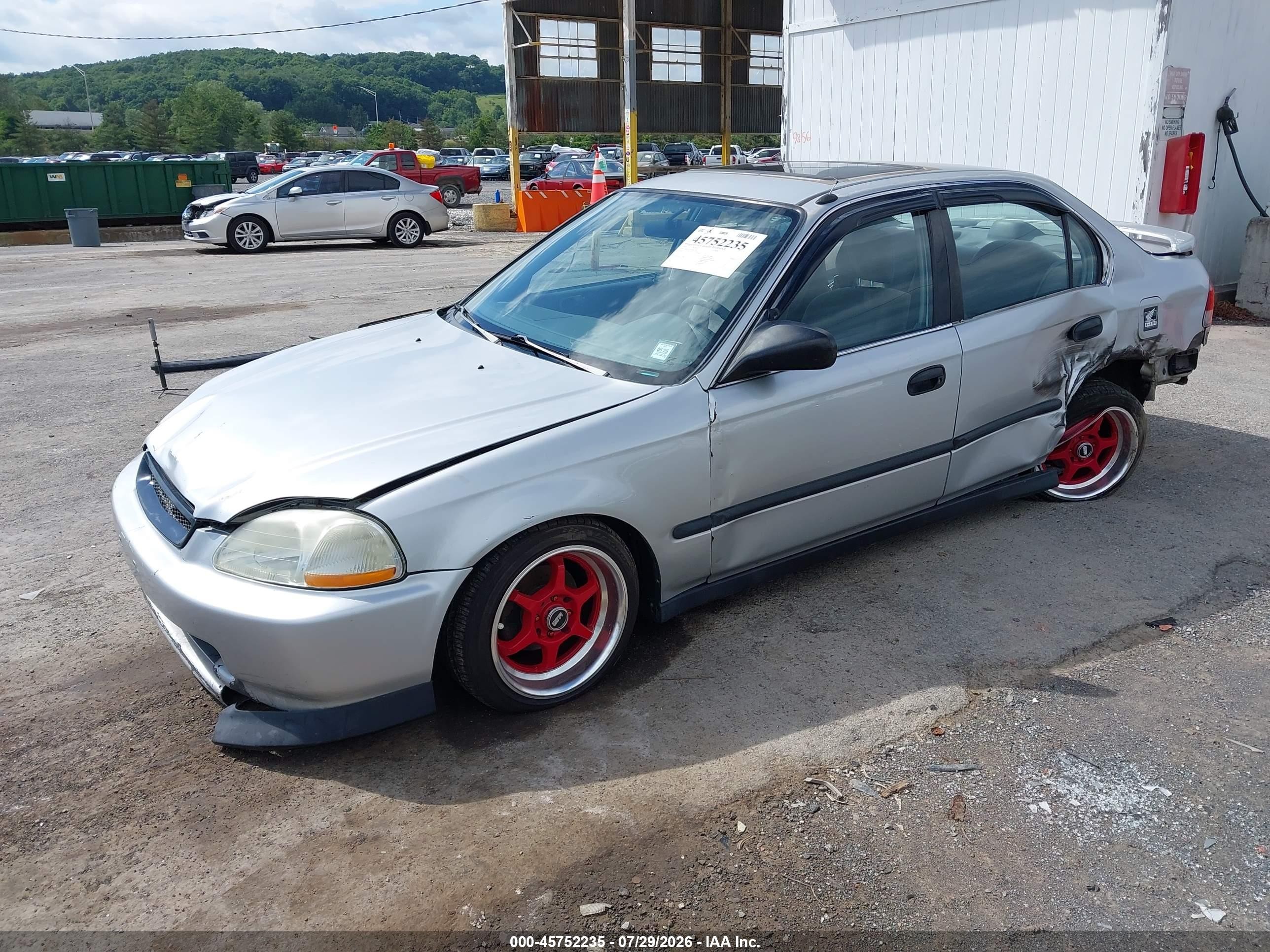 1997 Honda Civic Lx Серебряный vin: JHMEJ6579VS022097