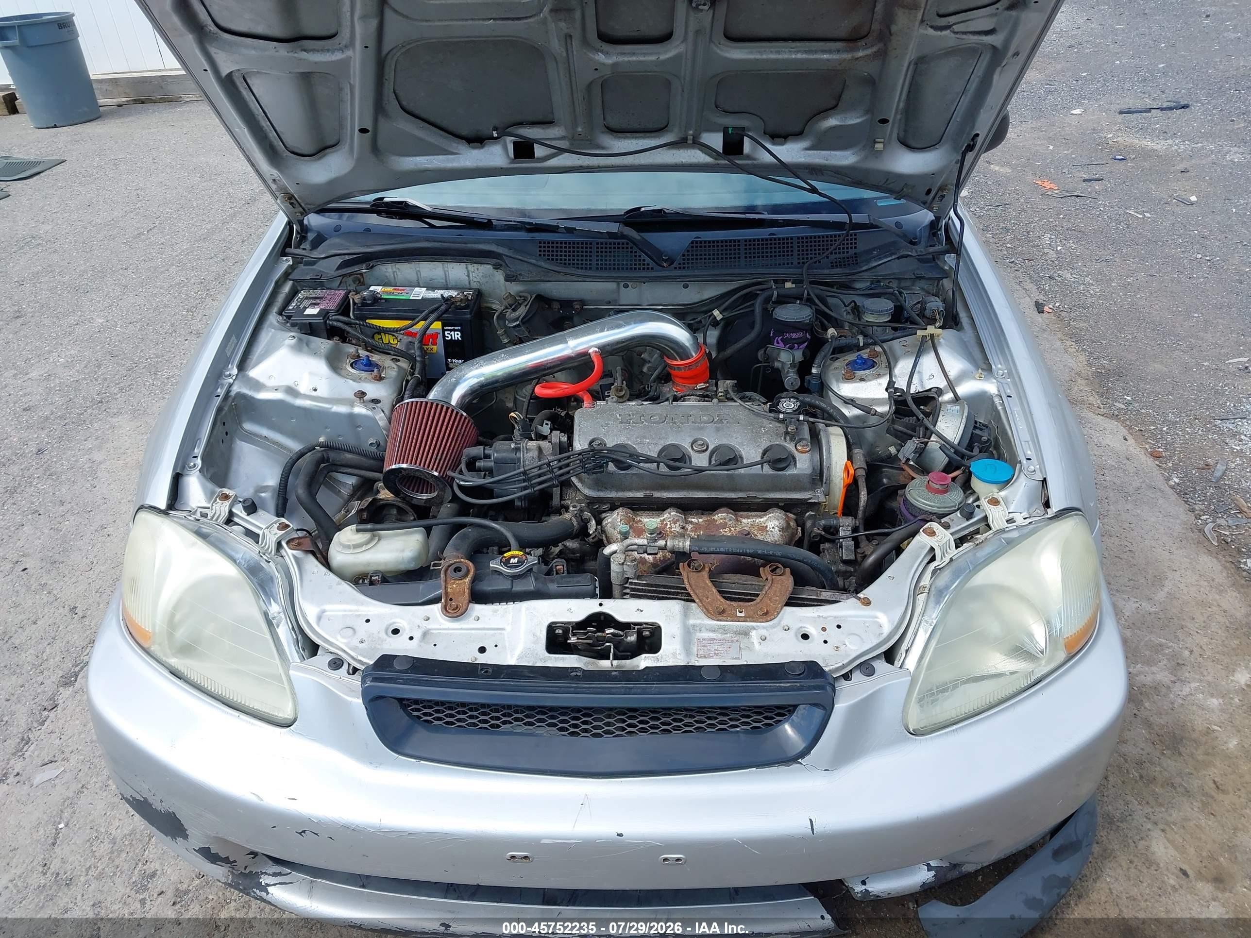 1997 Honda Civic Lx Серебряный vin: JHMEJ6579VS022097