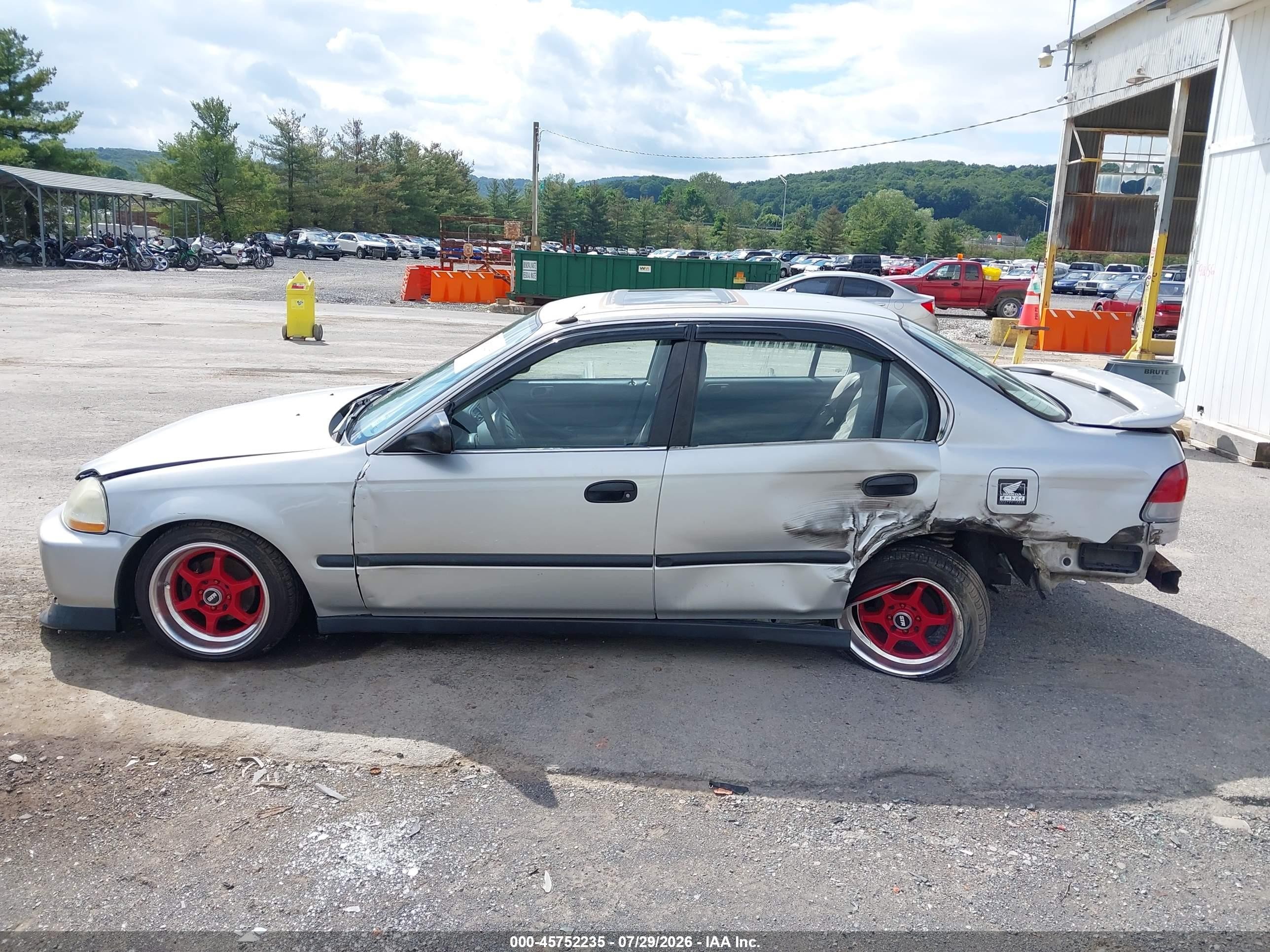 1997 Honda Civic Lx Серебряный vin: JHMEJ6579VS022097