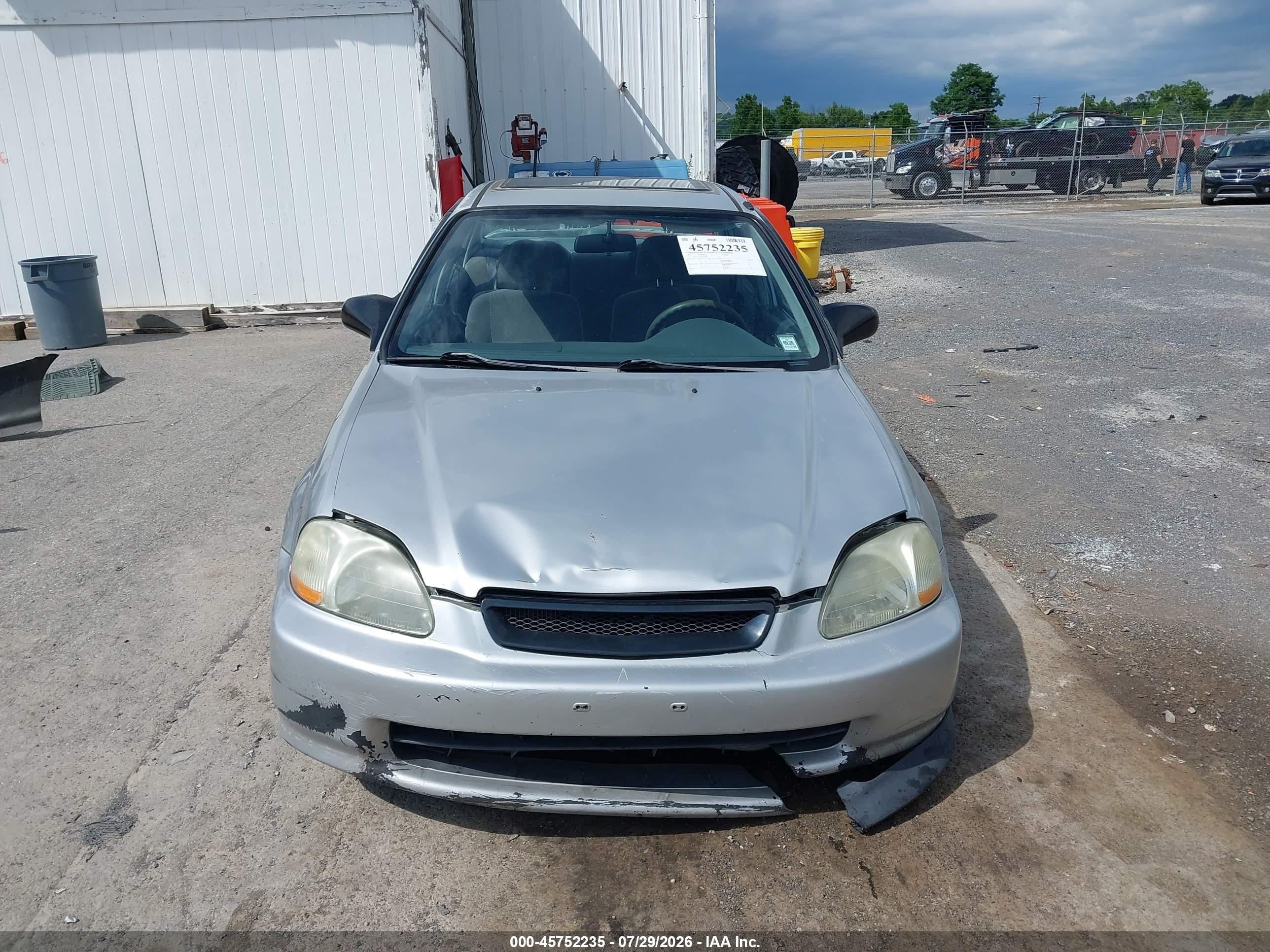 1997 Honda Civic Lx Серебряный vin: JHMEJ6579VS022097