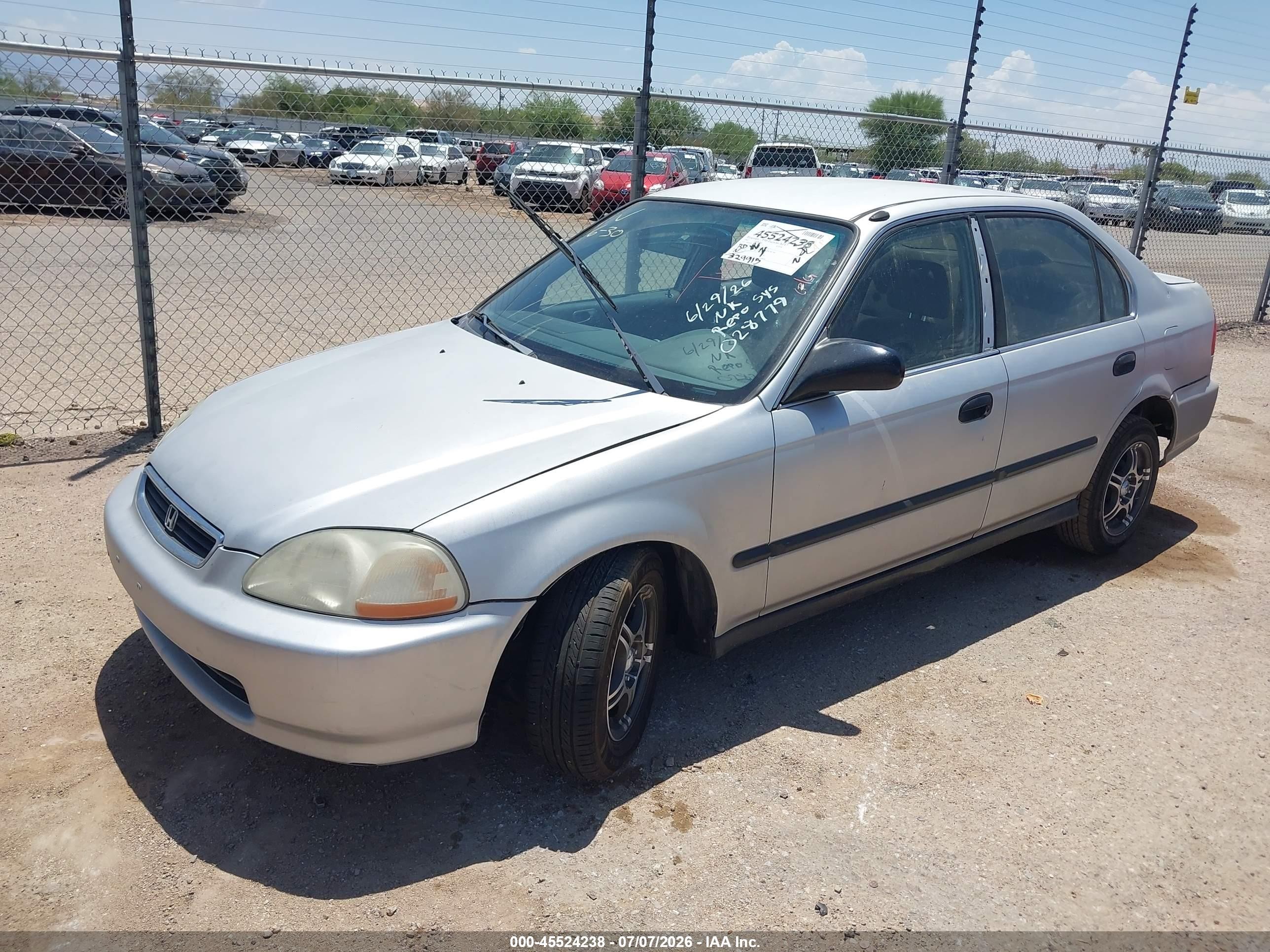 1997 Honda Civic Lx Silver vin: JHMEJ6671VS028779