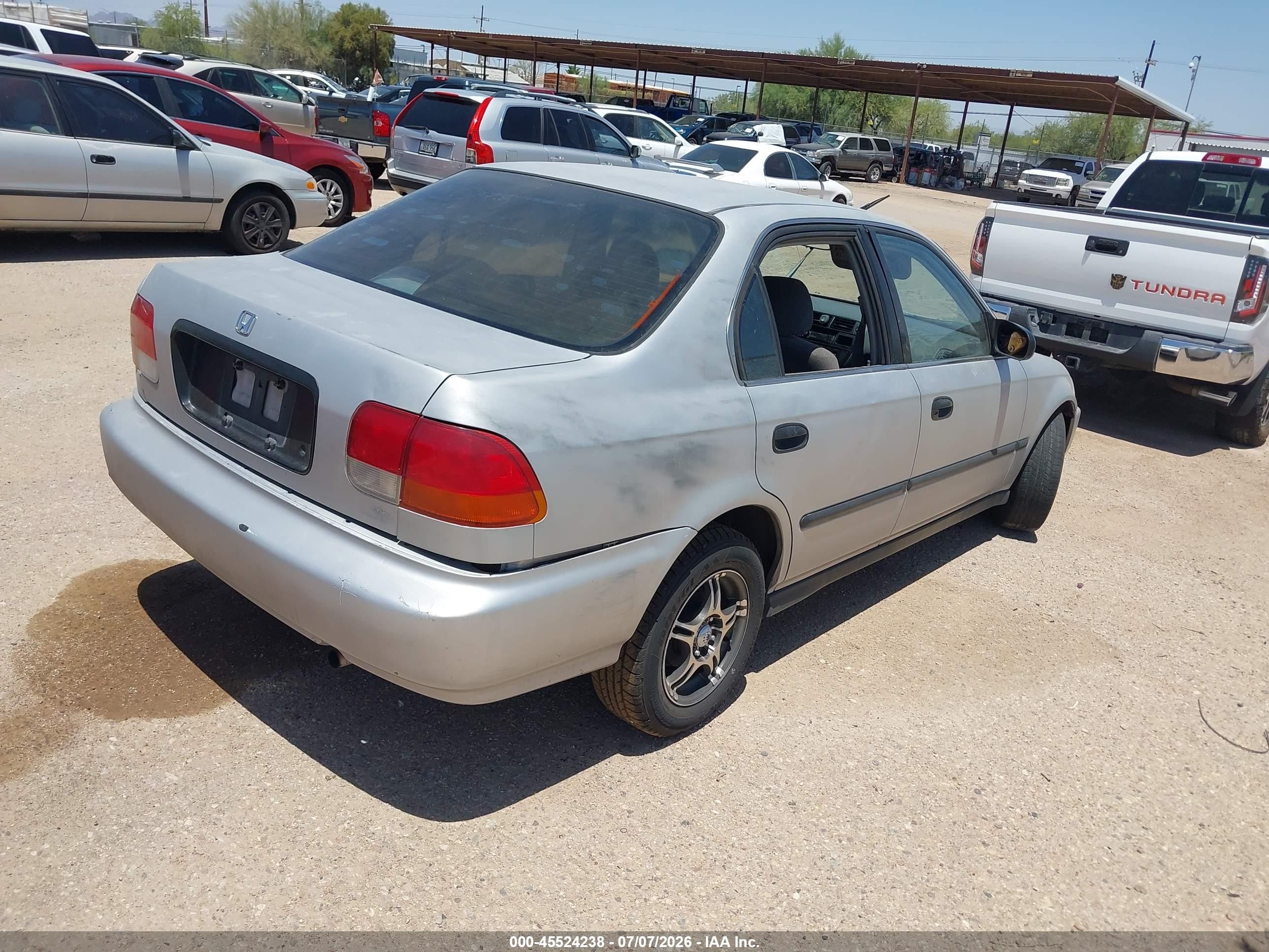 1997 Honda Civic Lx Silver vin: JHMEJ6671VS028779