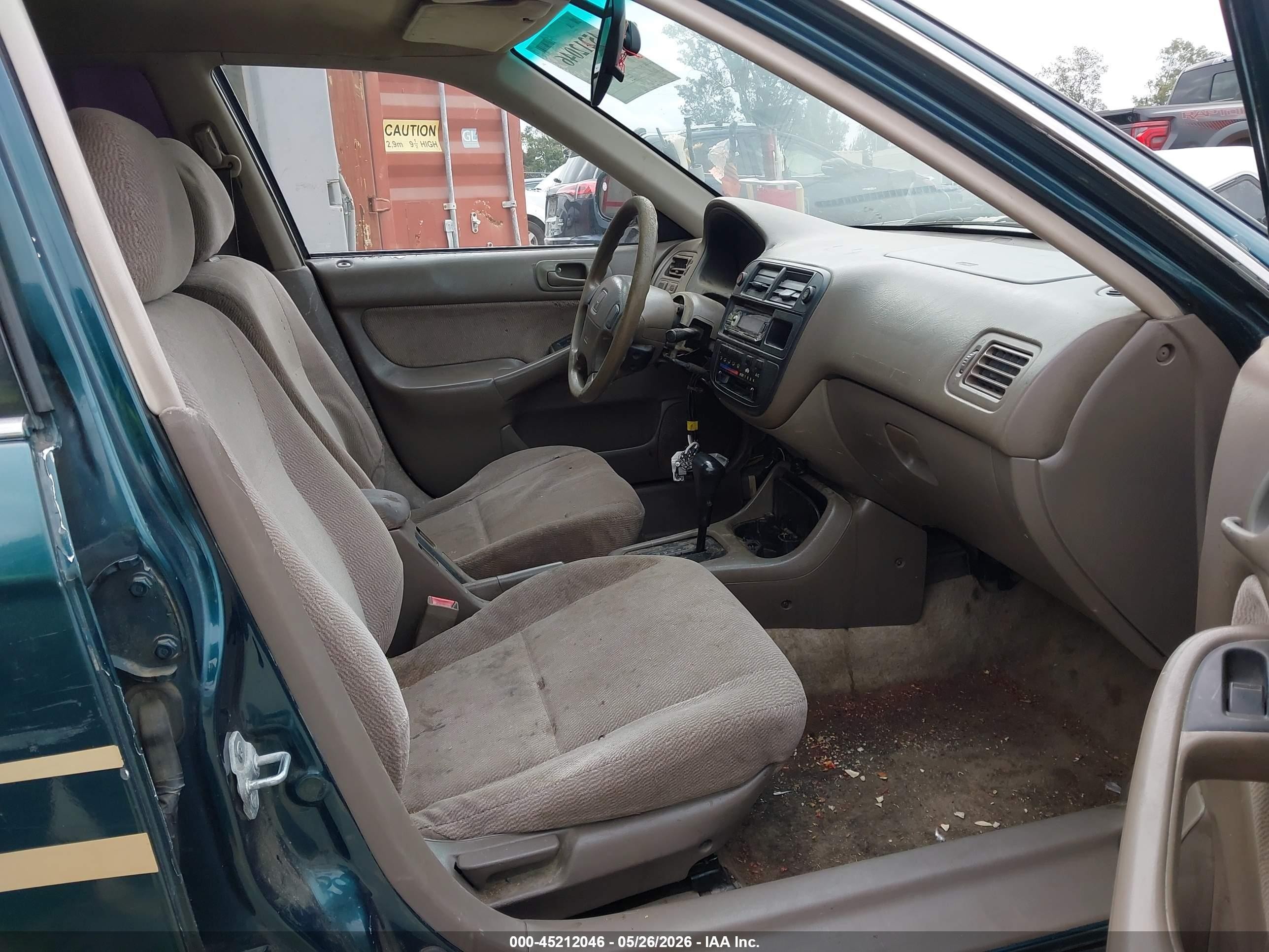 1997 Honda Civic Lx Green vin: JHMEJ6671VS037529