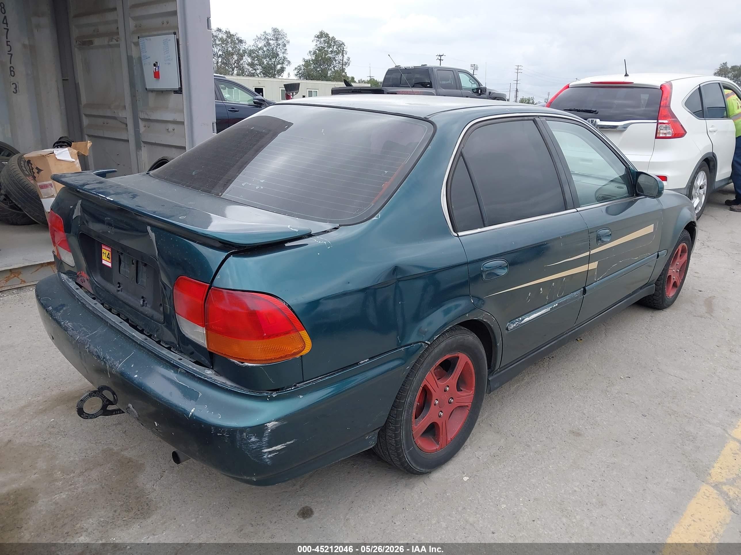1997 Honda Civic Lx Green vin: JHMEJ6671VS037529