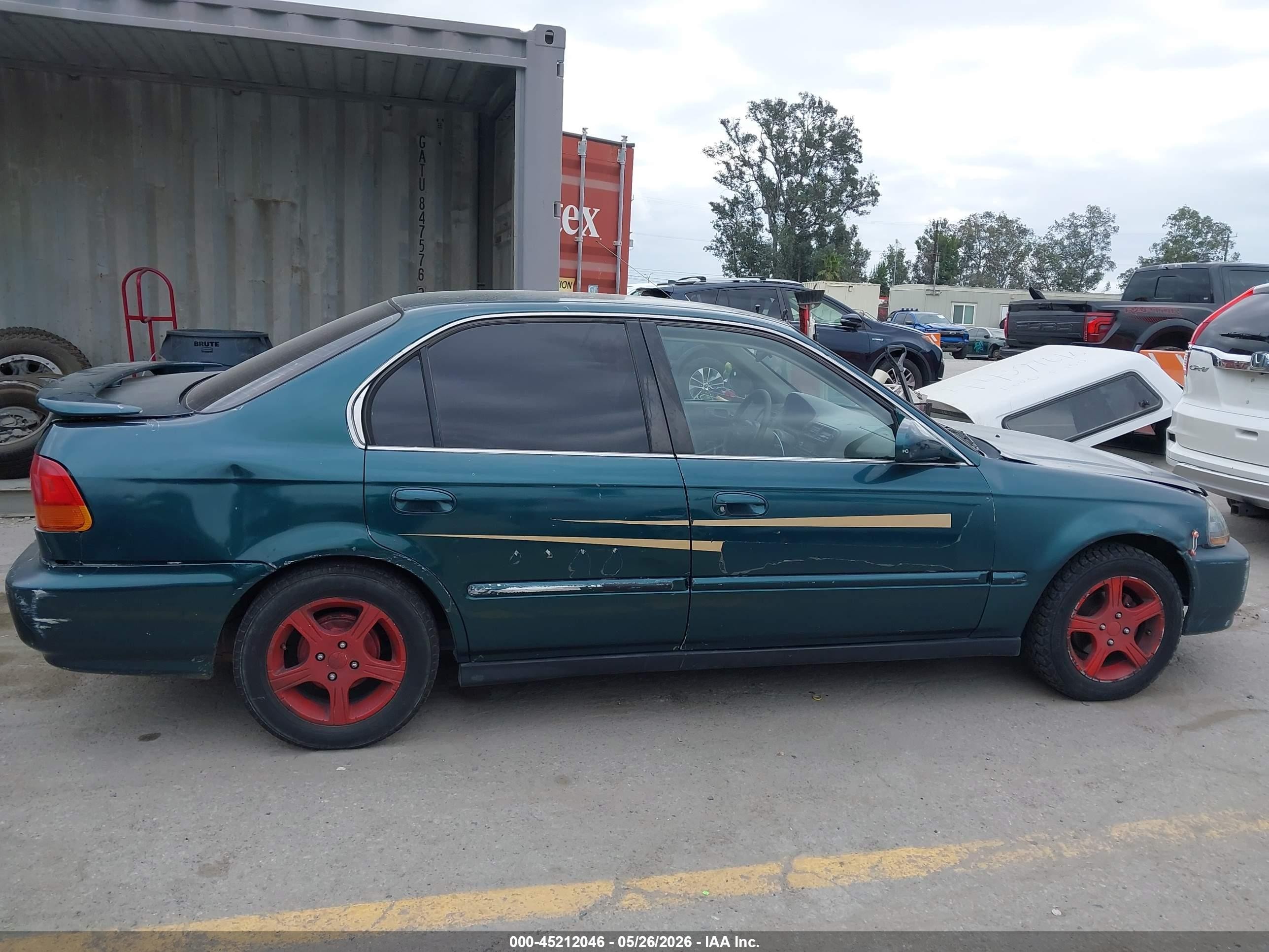 1997 Honda Civic Lx Green vin: JHMEJ6671VS037529