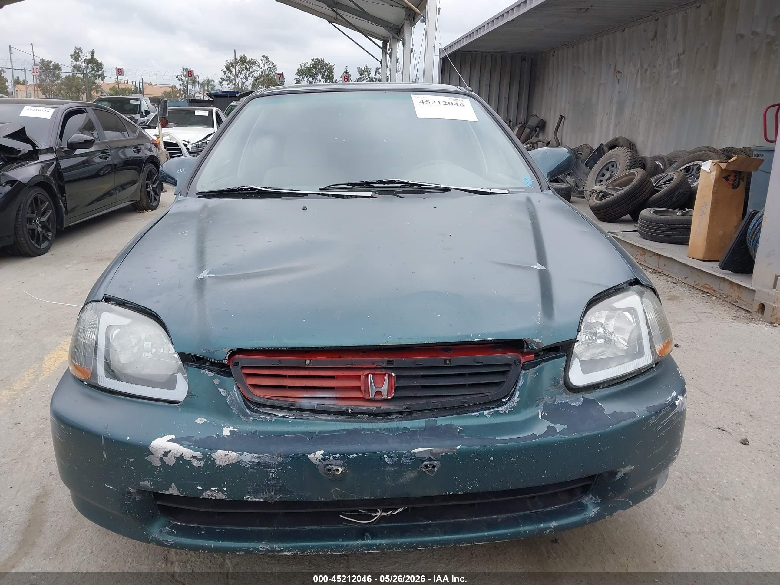 1997 Honda Civic Lx Green vin: JHMEJ6671VS037529