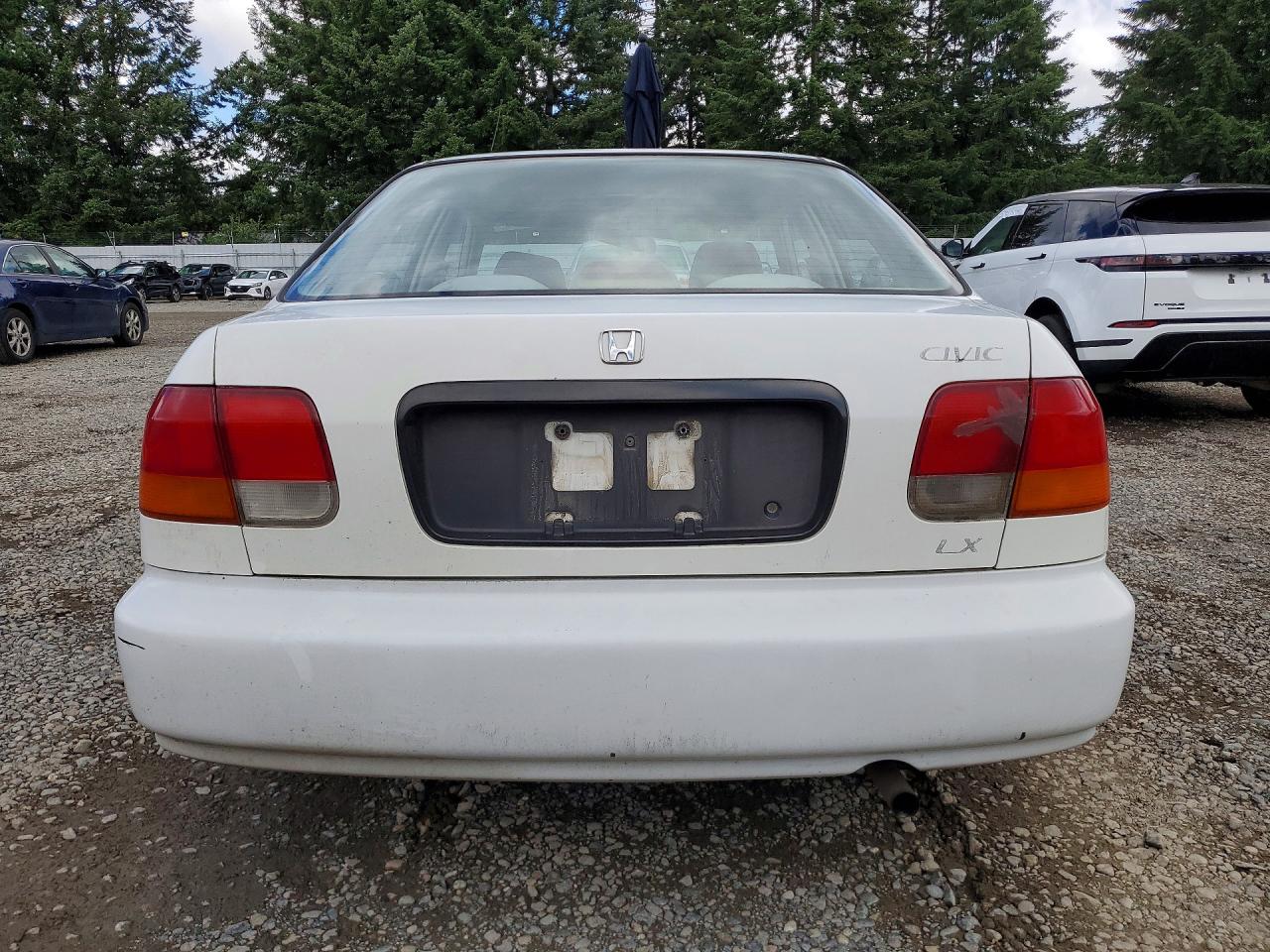 1997 Honda Civic Lx White vin: JHMEJ6672VS040181