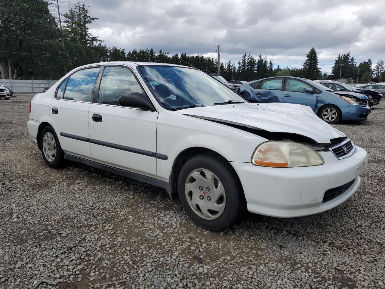 1997 Honda Civic Lx White vin: JHMEJ6672VS040181