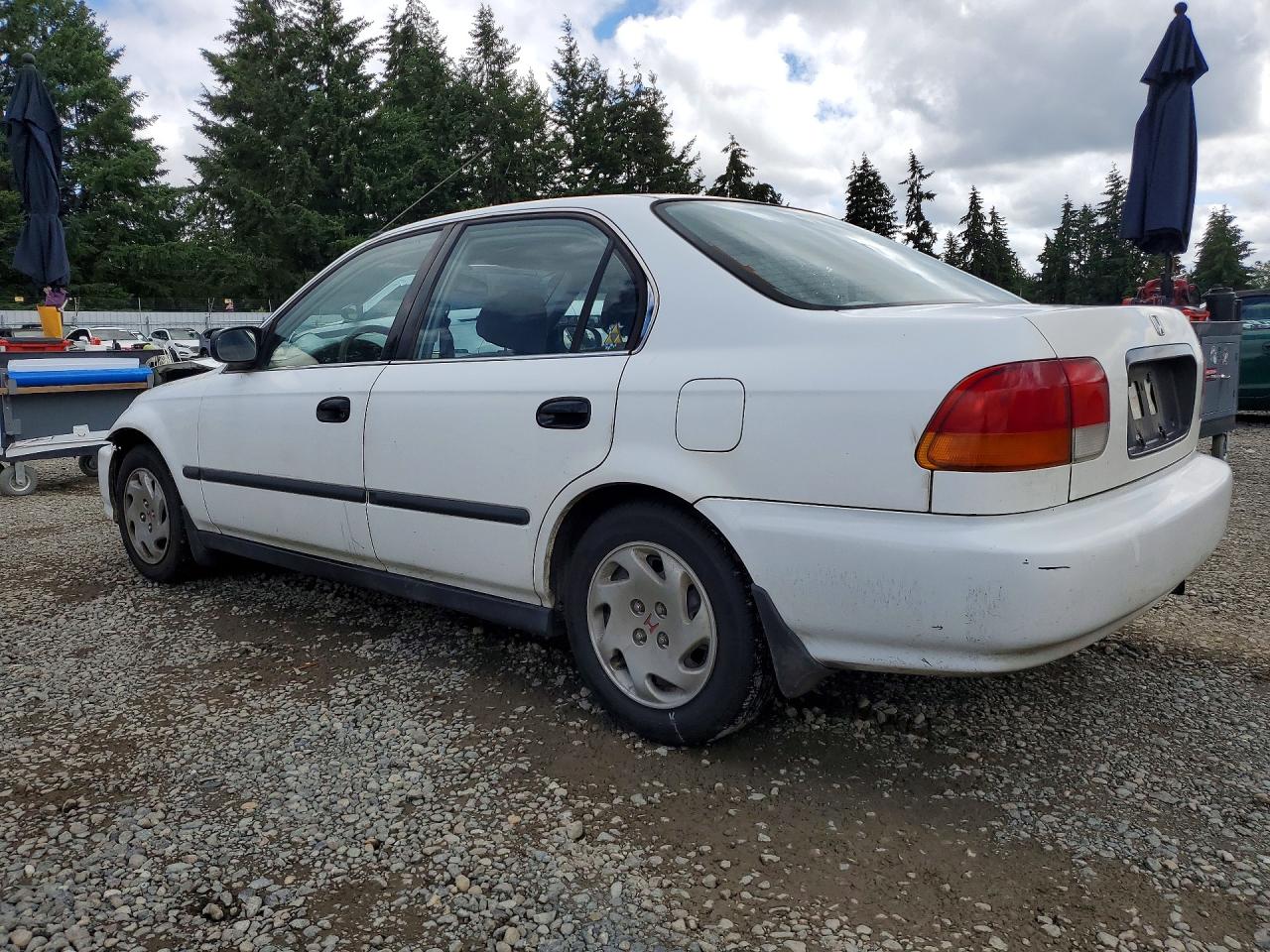 1997 Honda Civic Lx White vin: JHMEJ6672VS040181