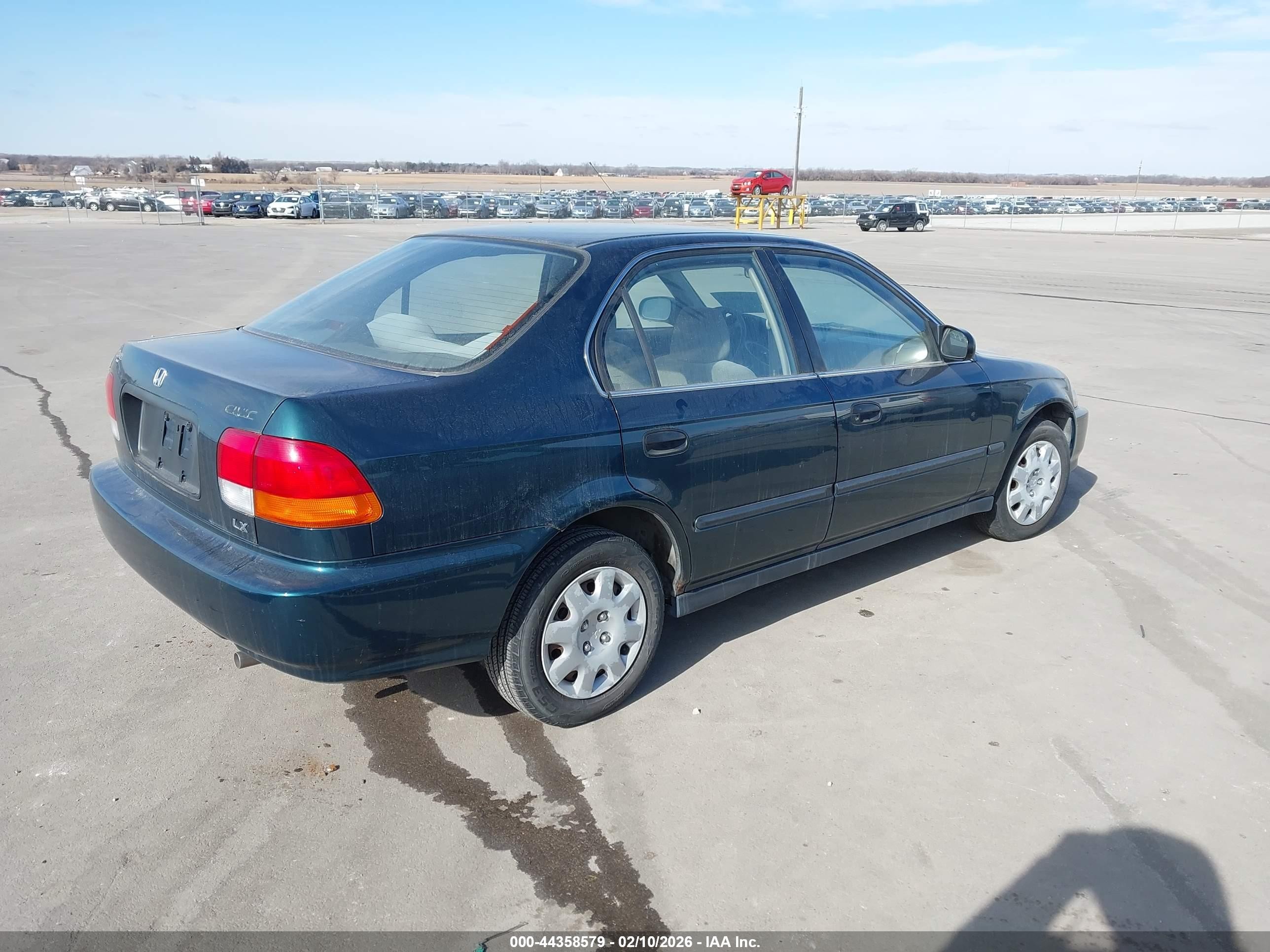 1998 Honda Civic Lx Green vin: JHMEJ6672WS005545