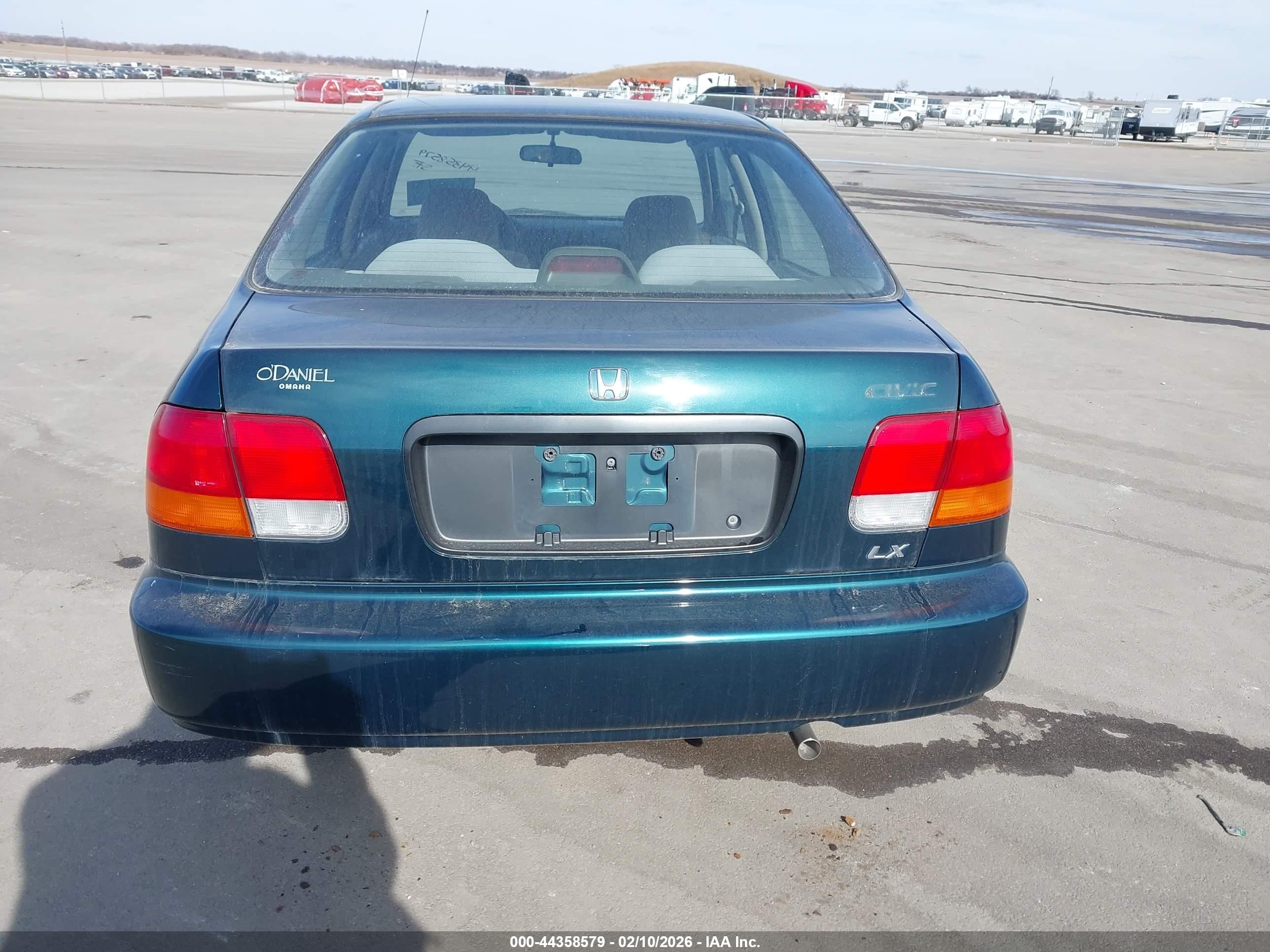 1998 Honda Civic Lx Green vin: JHMEJ6672WS005545