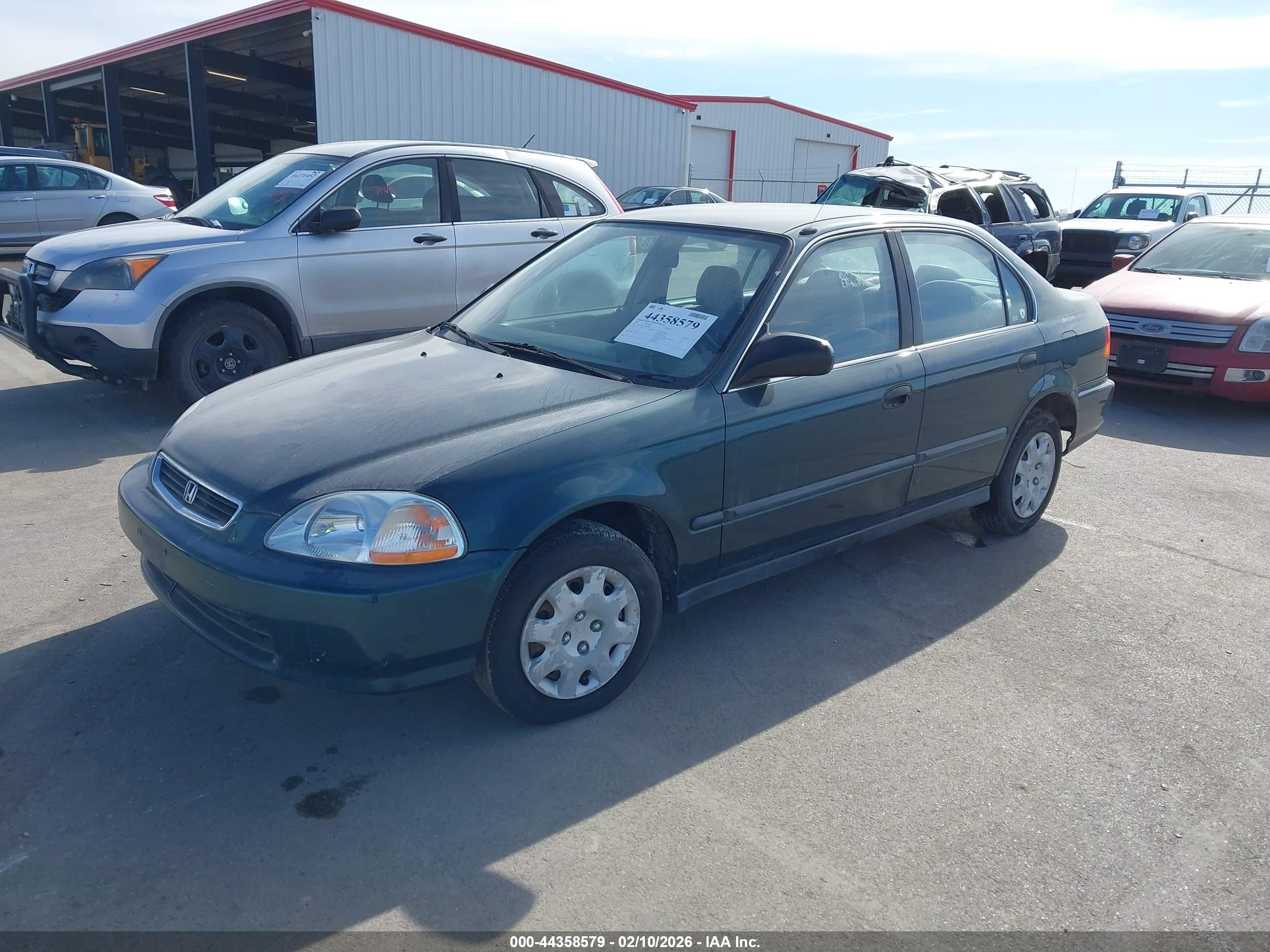 1998 Honda Civic Lx Green vin: JHMEJ6672WS005545