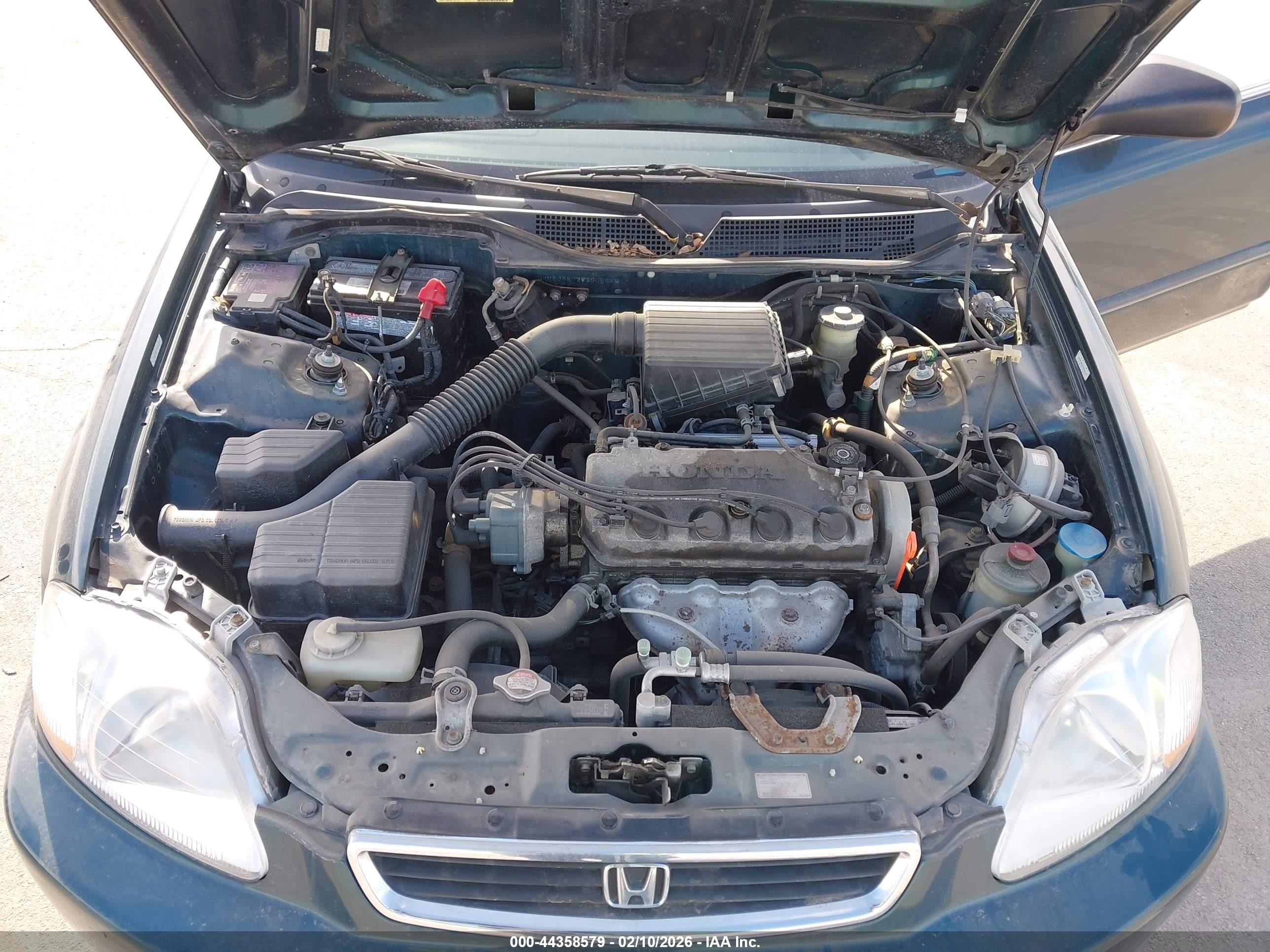 1998 Honda Civic Lx Green vin: JHMEJ6672WS005545