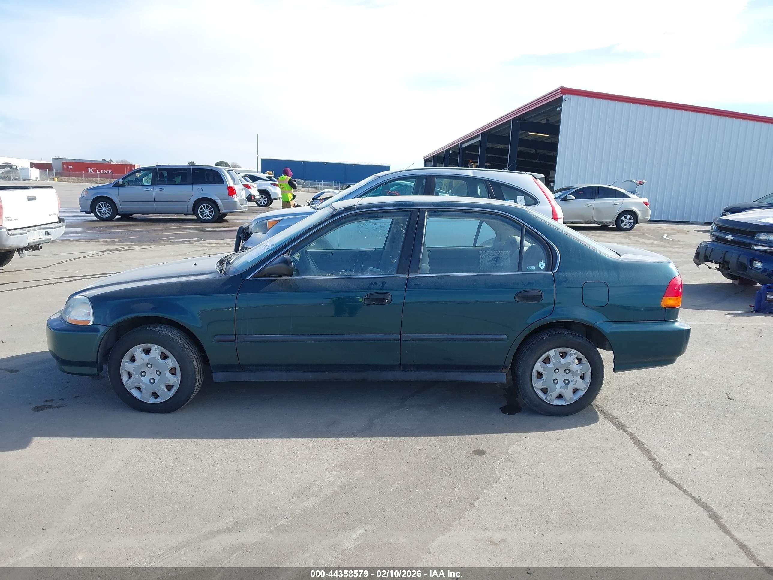 1998 Honda Civic Lx Green vin: JHMEJ6672WS005545