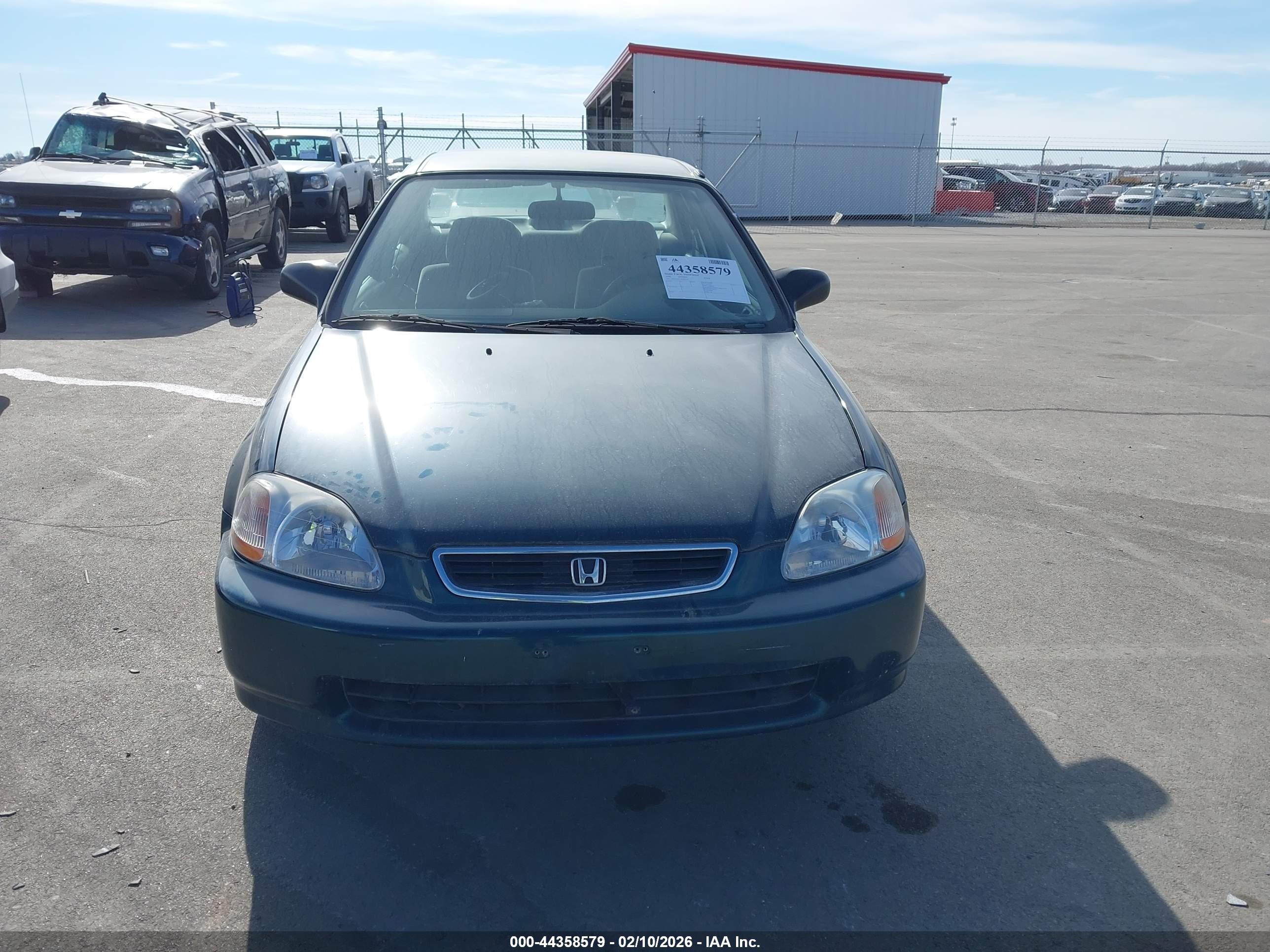 1998 Honda Civic Lx Green vin: JHMEJ6672WS005545