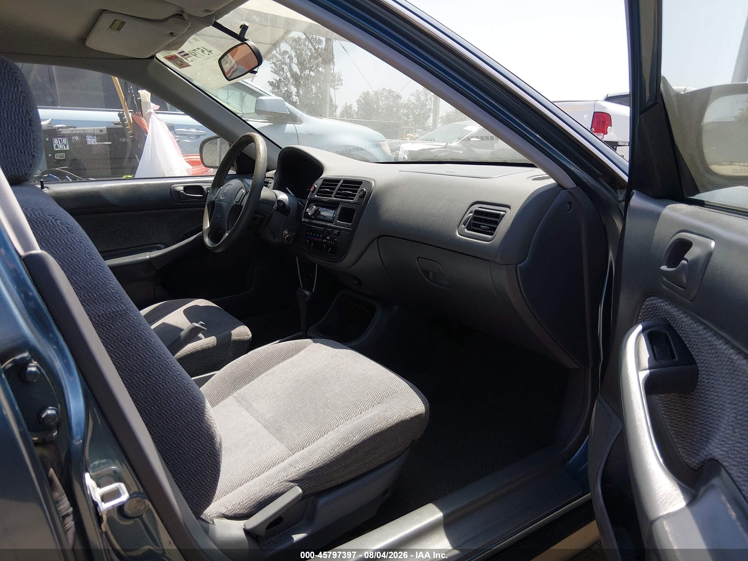 1998 Honda Civic Lx Turquoise vin: JHMEJ6673WS003397