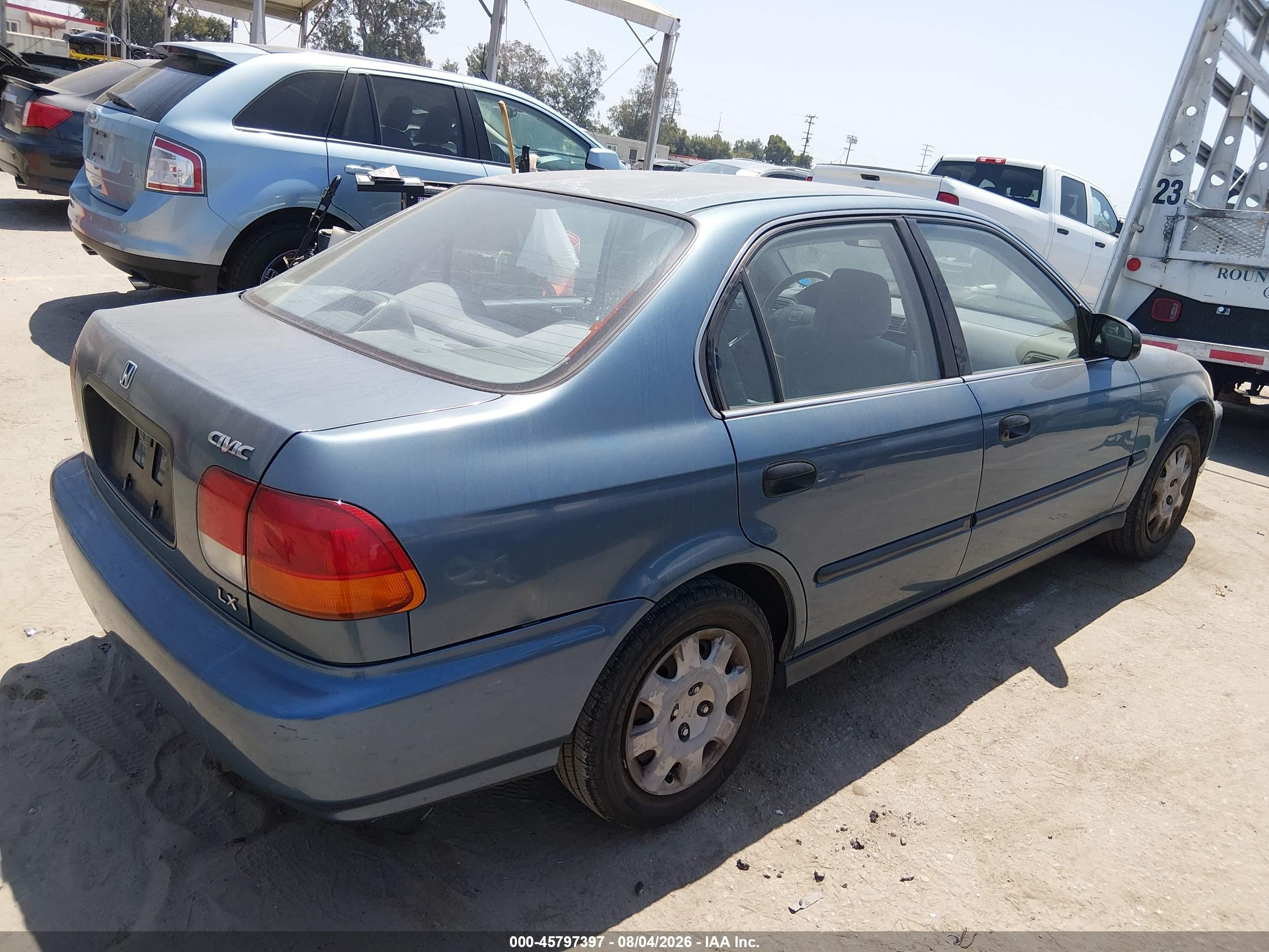 1998 Honda Civic Lx Turquoise vin: JHMEJ6673WS003397