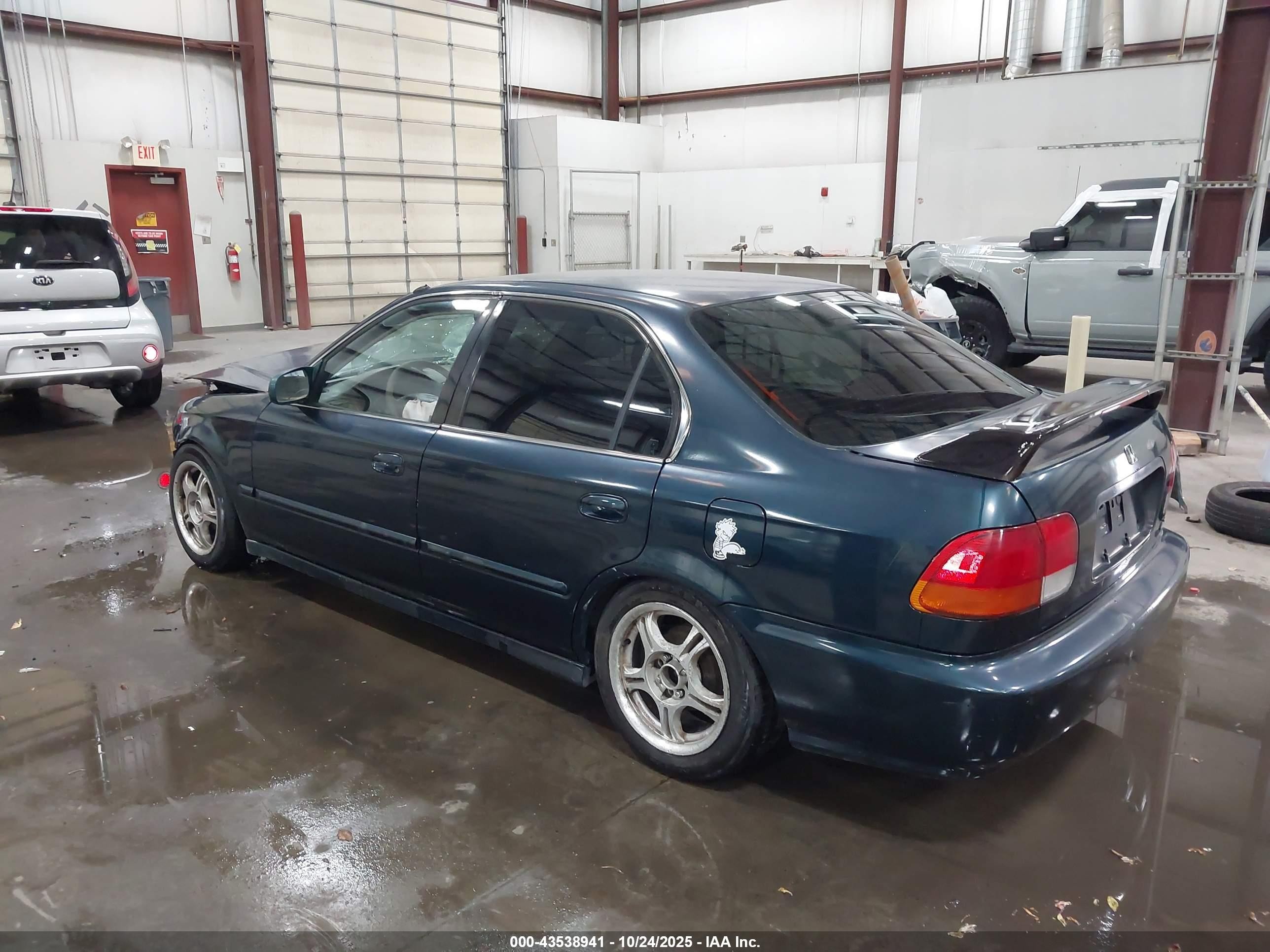 1998 Honda Civic Lx Зеленый vin: JHMEJ6674WS006227
